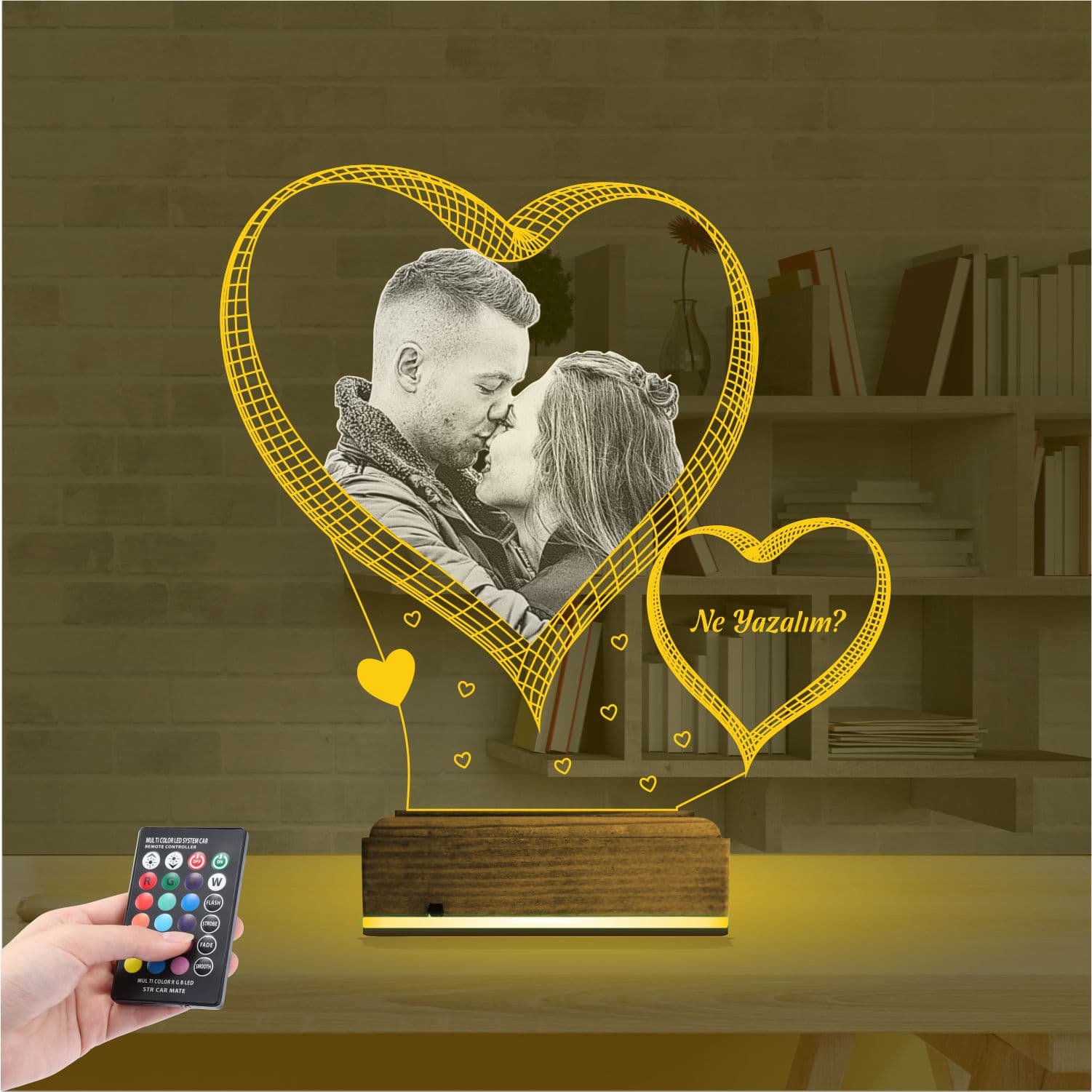 Сердце с вашим фото — 3D LED Ночник | Романтический подарок 8