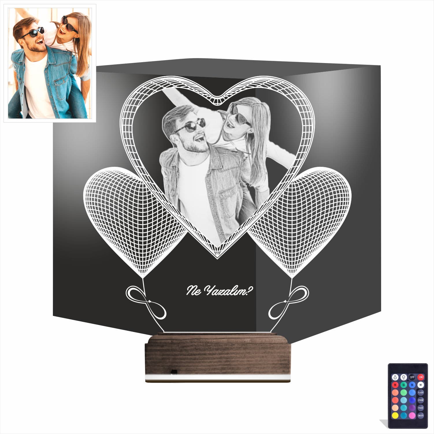 Сердце с вашим фото — 3D LED Ночник | Подарок любимым 1