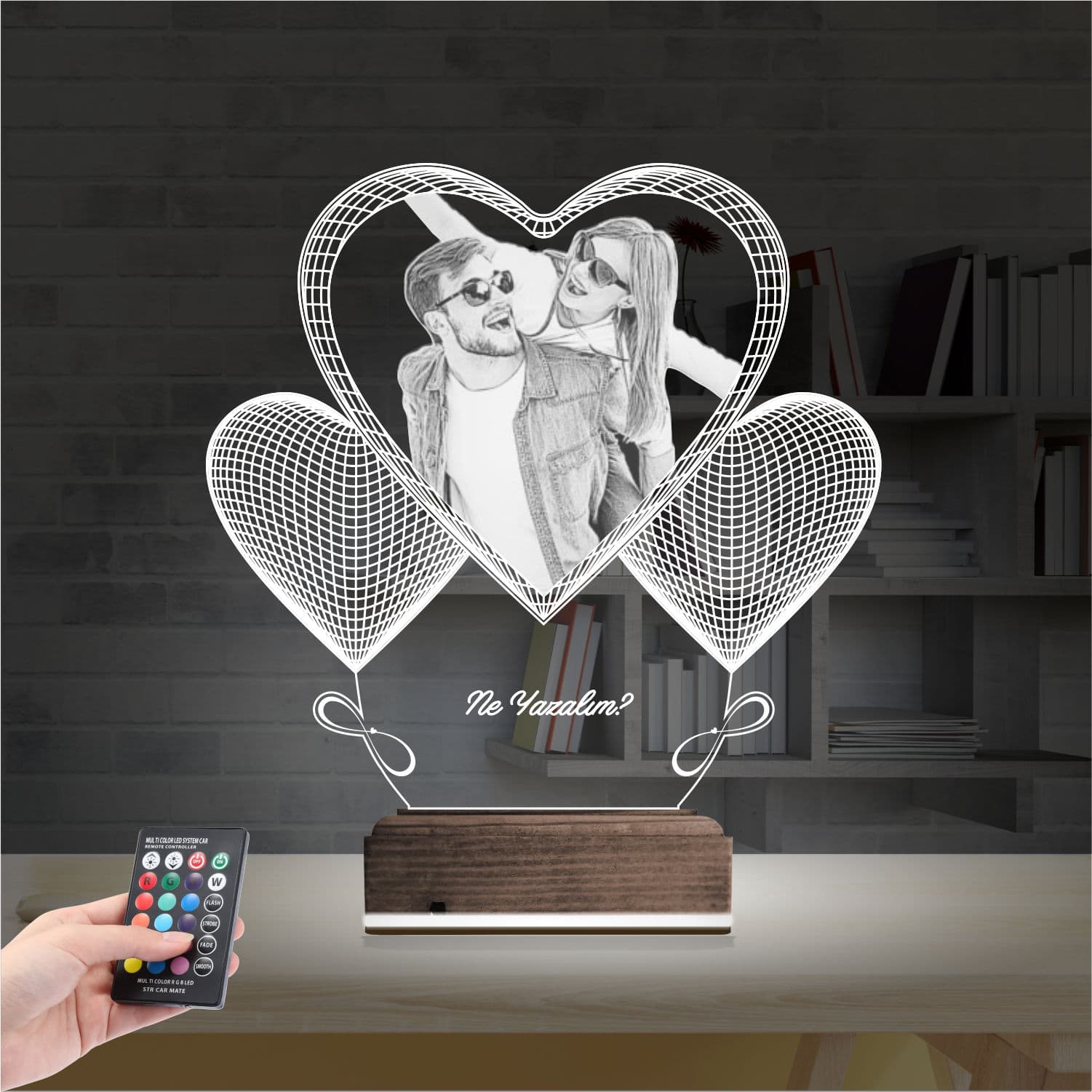 Сердце с вашим фото — 3D LED Ночник | Подарок любимым 2