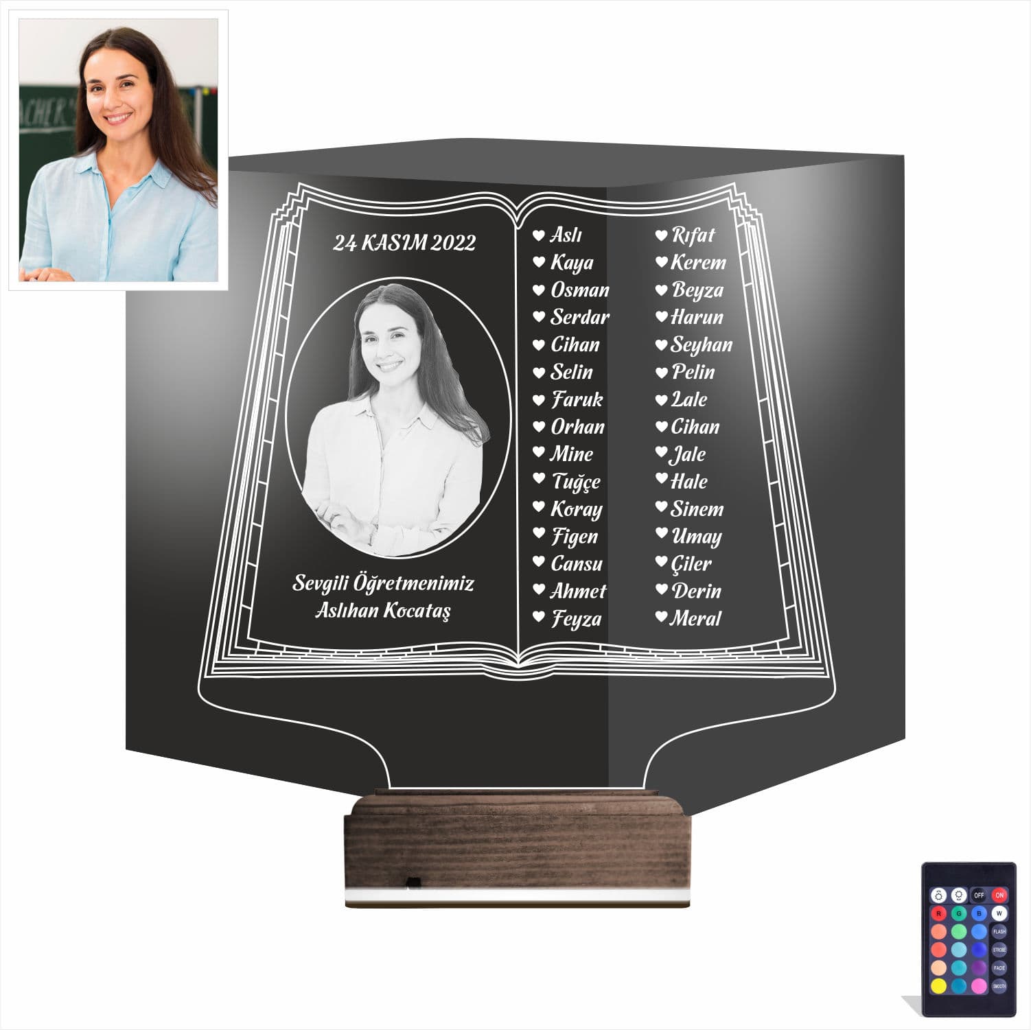 Книга с фото — 3D LED Ночник | Подарок учителю 1