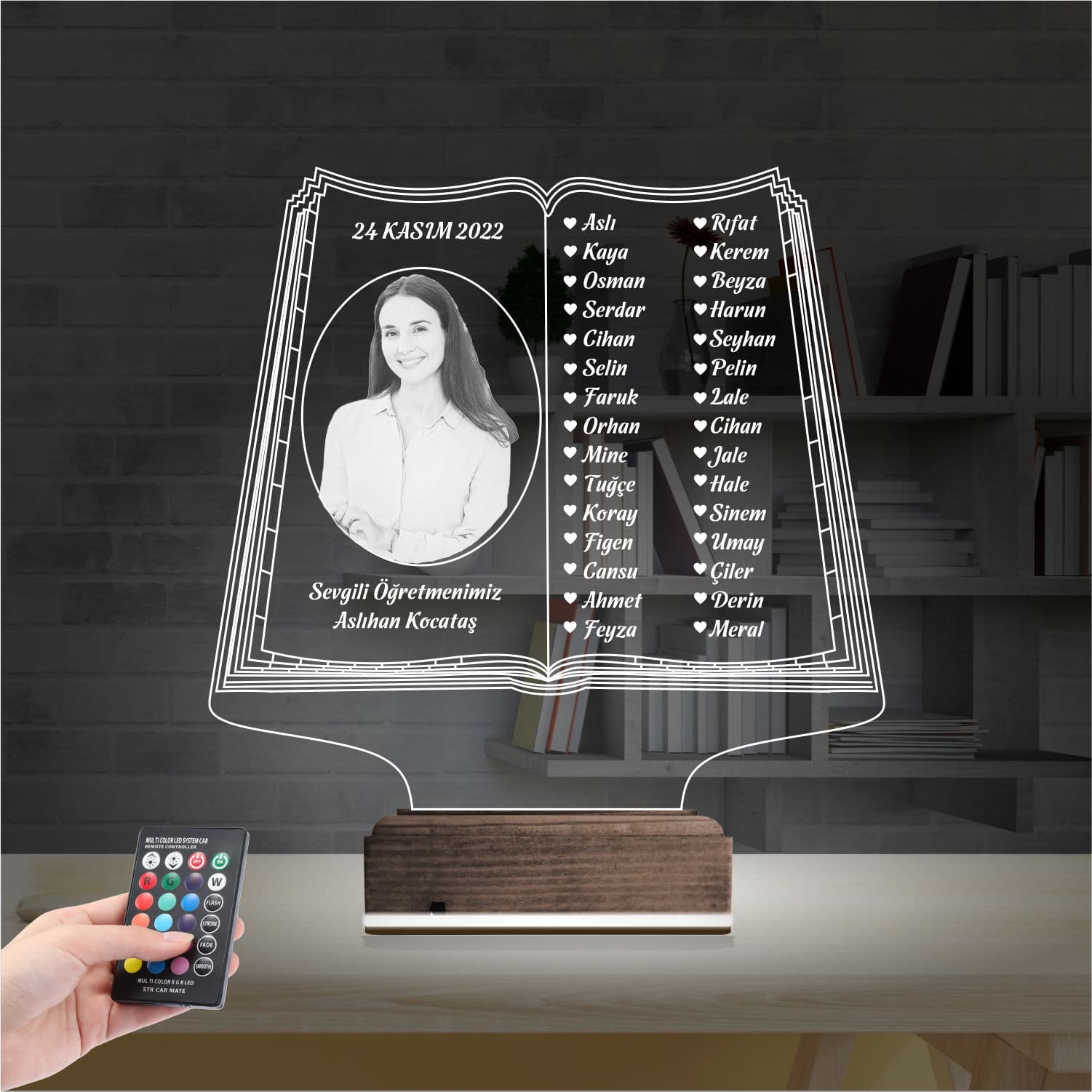 Книга с фото — 3D LED Ночник | Подарок учителю 2