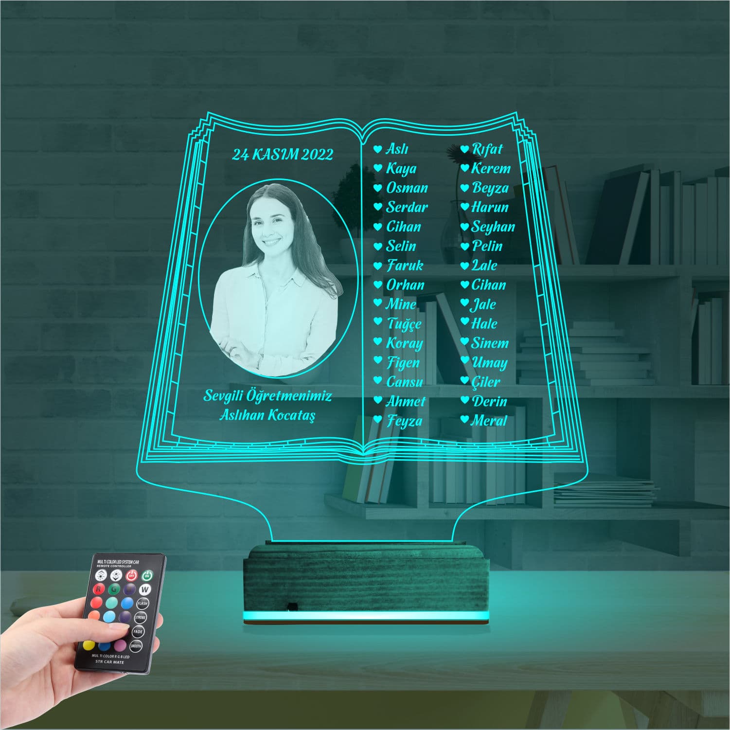 Книга с фото — 3D LED Ночник | Подарок учителю 3