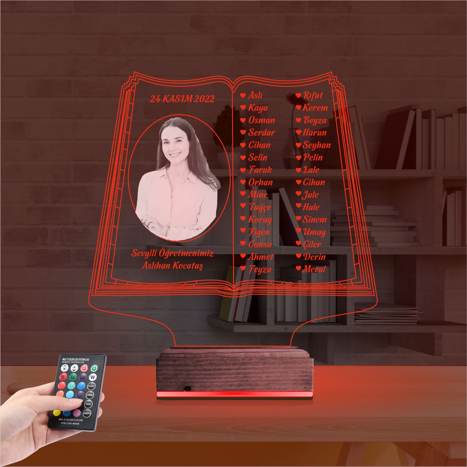 Книга с фото — 3D LED Ночник | Подарок учителю 7