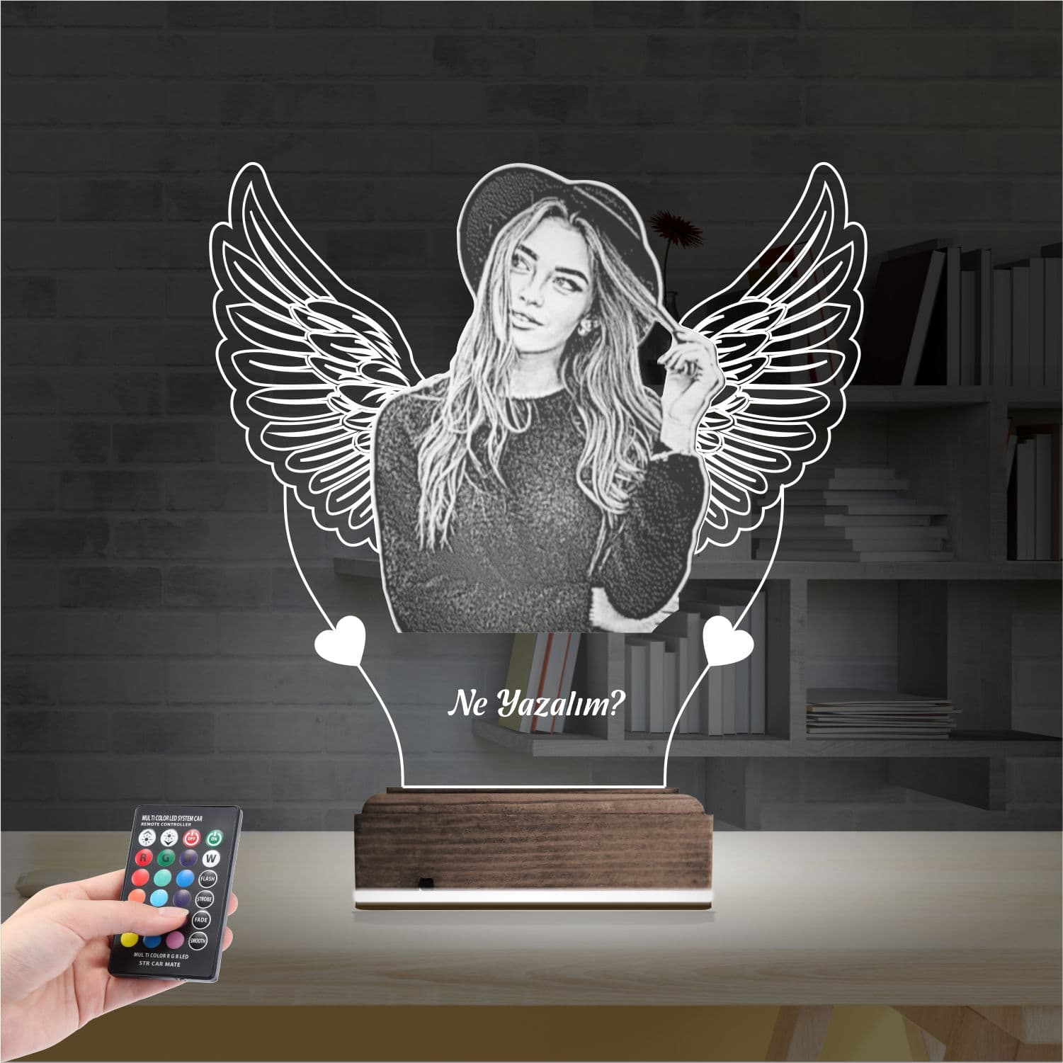 Девушка с крыльями — 3D LED Ночник | Романтический подарок 2