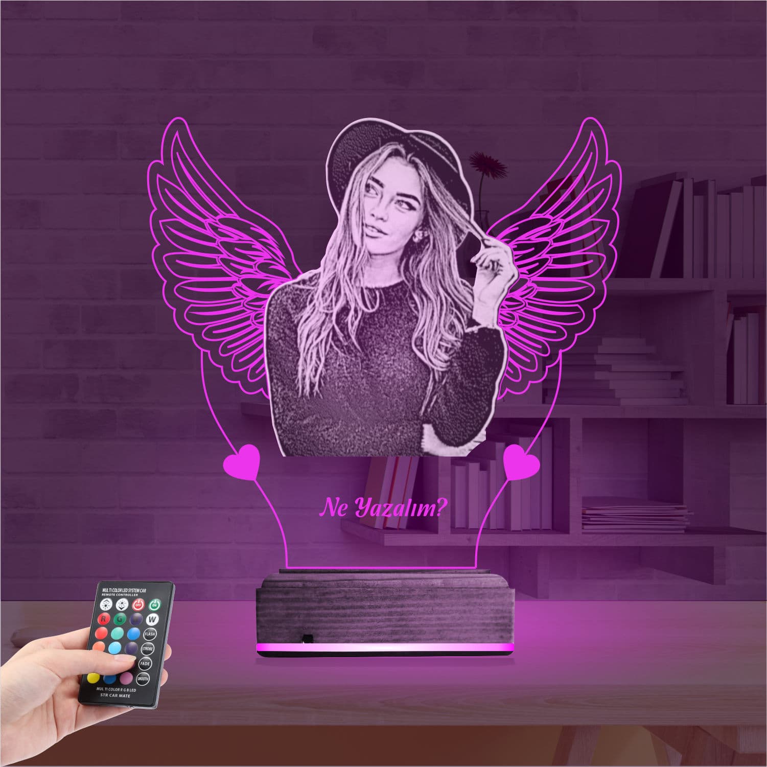 Девушка с крыльями — 3D LED Ночник | Романтический подарок 4