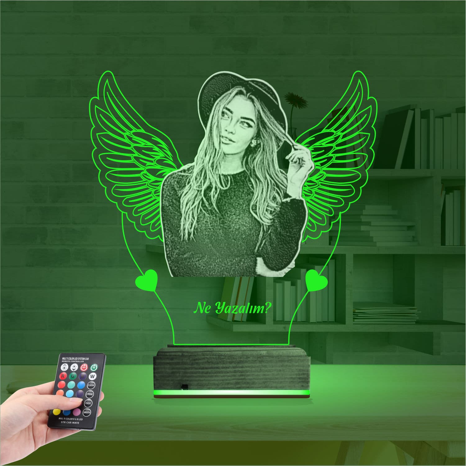 Девушка с крыльями — 3D LED Ночник | Романтический подарок 6