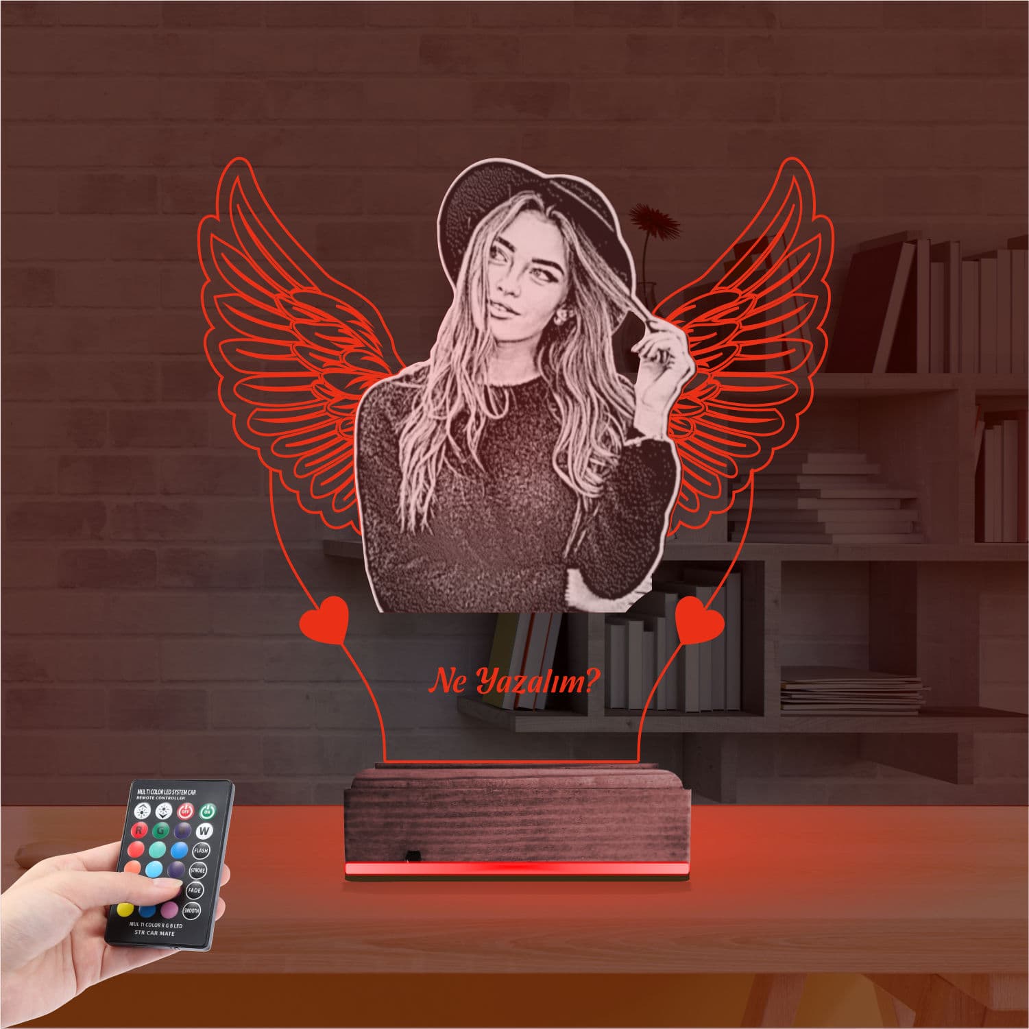 Девушка с крыльями — 3D LED Ночник | Романтический подарок 7