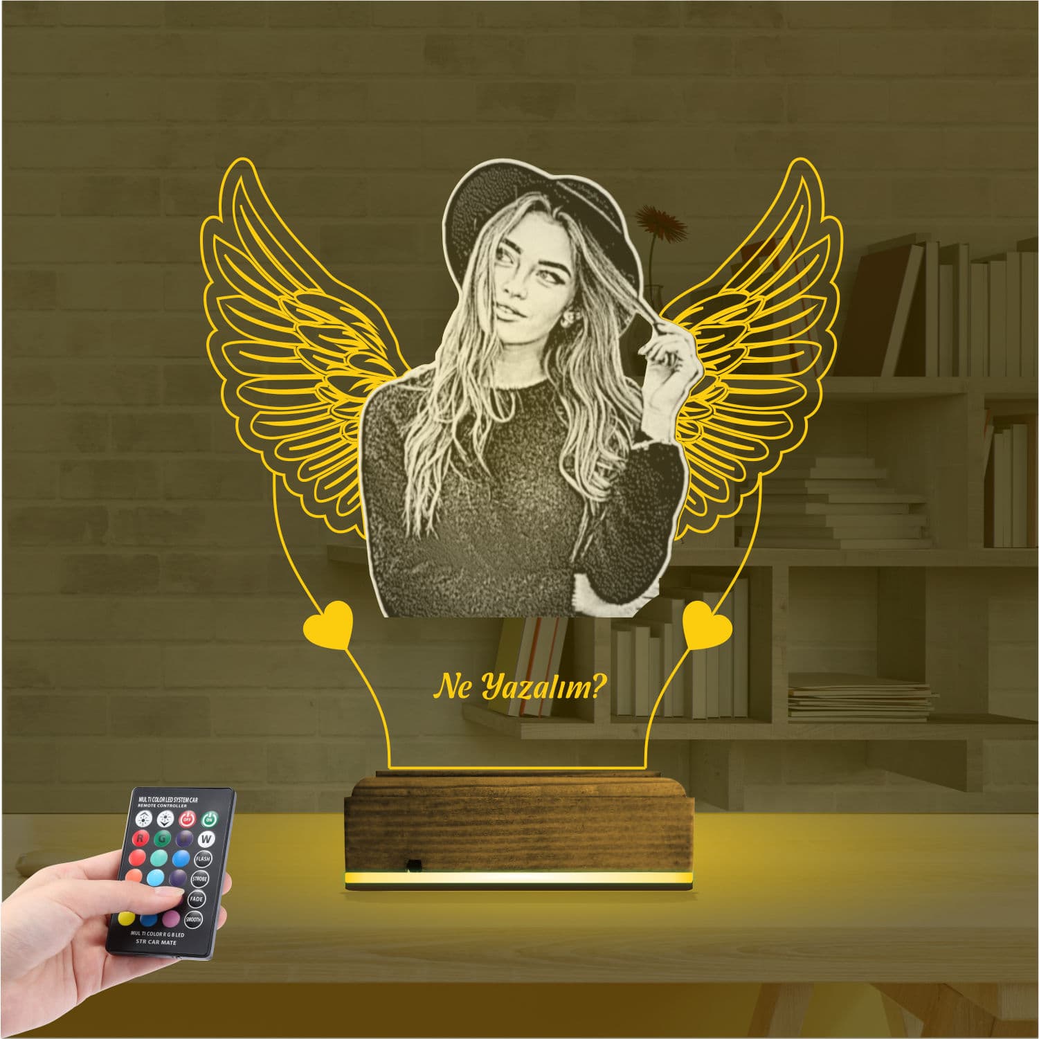 Девушка с крыльями — 3D LED Ночник | Романтический подарок 8