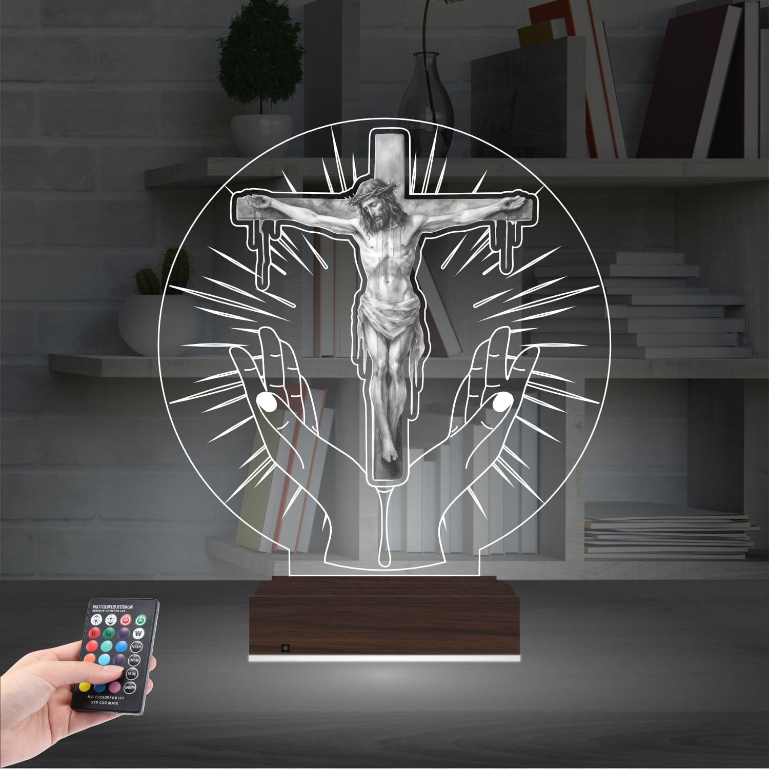 Иисус Христос — 3D LED Ночник | Духовный подарок 2