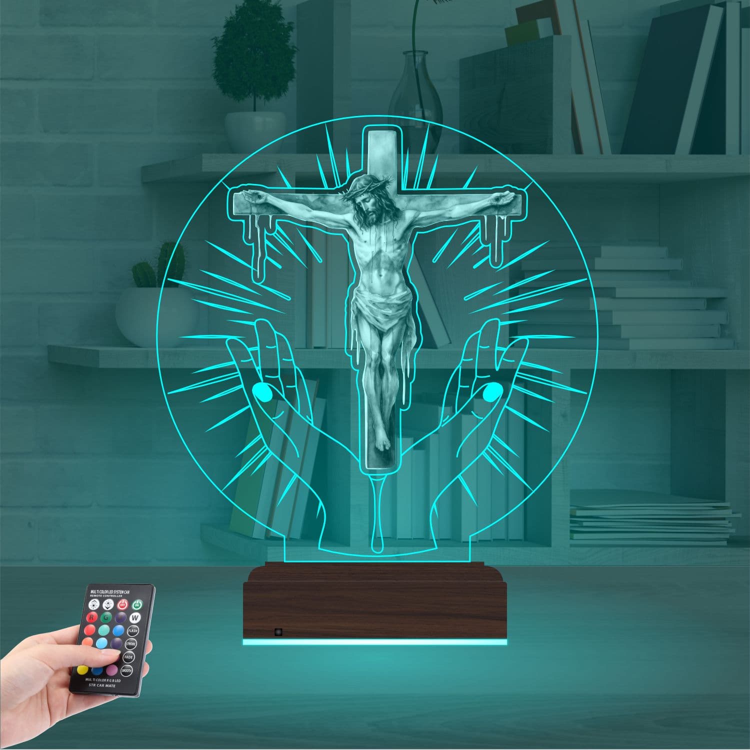 Иисус Христос — 3D LED Ночник | Духовный подарок 3