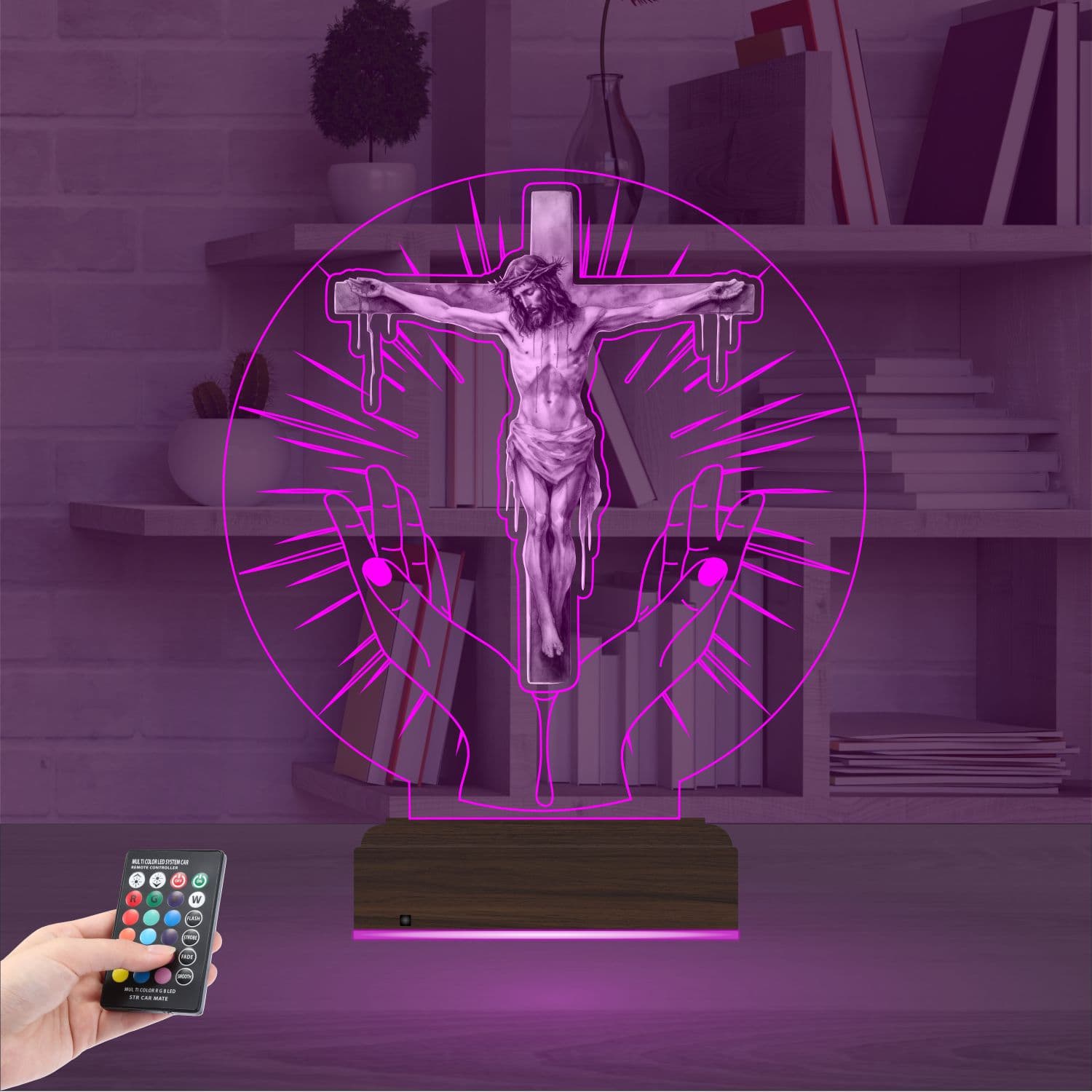 Иисус Христос — 3D LED Ночник | Духовный подарок 4