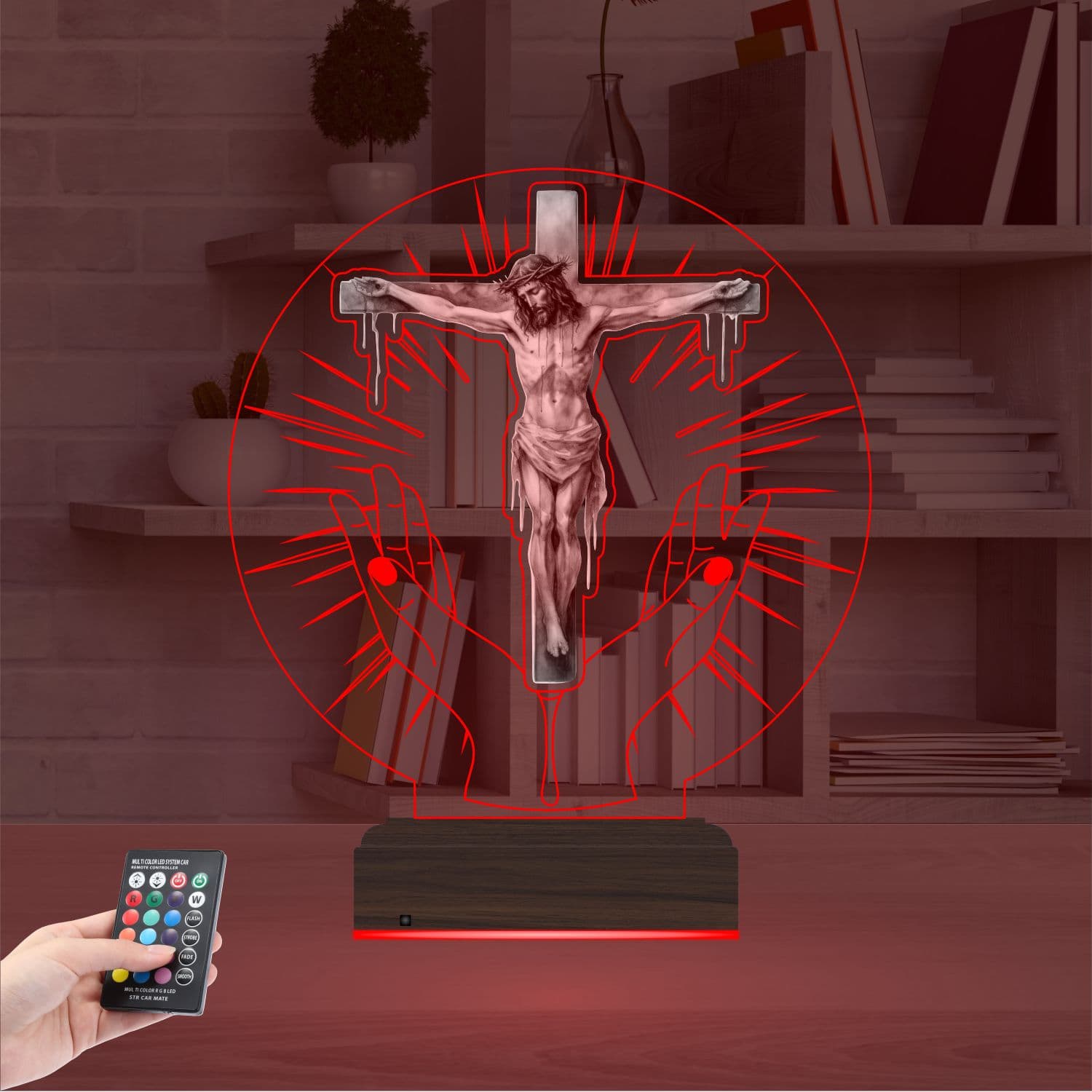 Иисус Христос — 3D LED Ночник | Духовный подарок 5