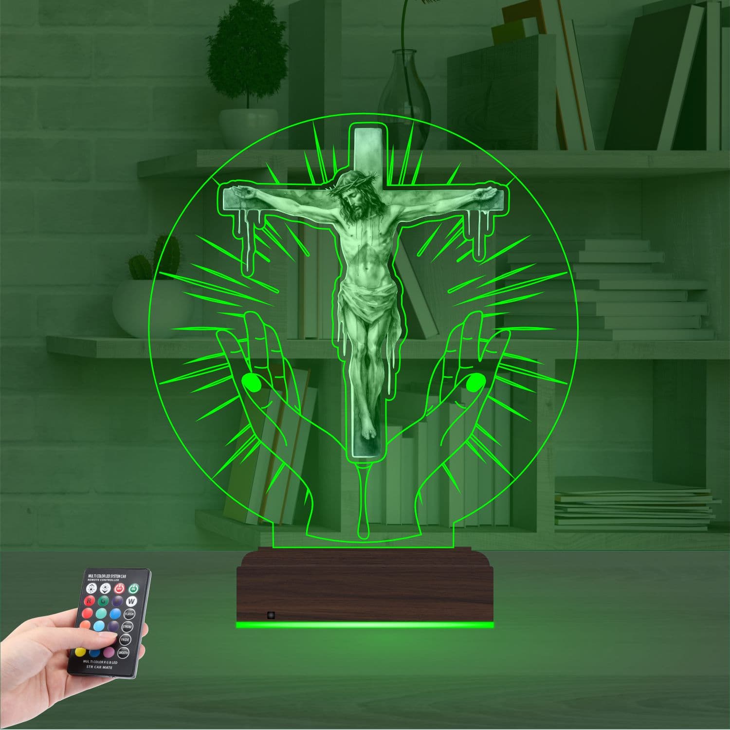 Иисус Христос — 3D LED Ночник | Духовный подарок 6