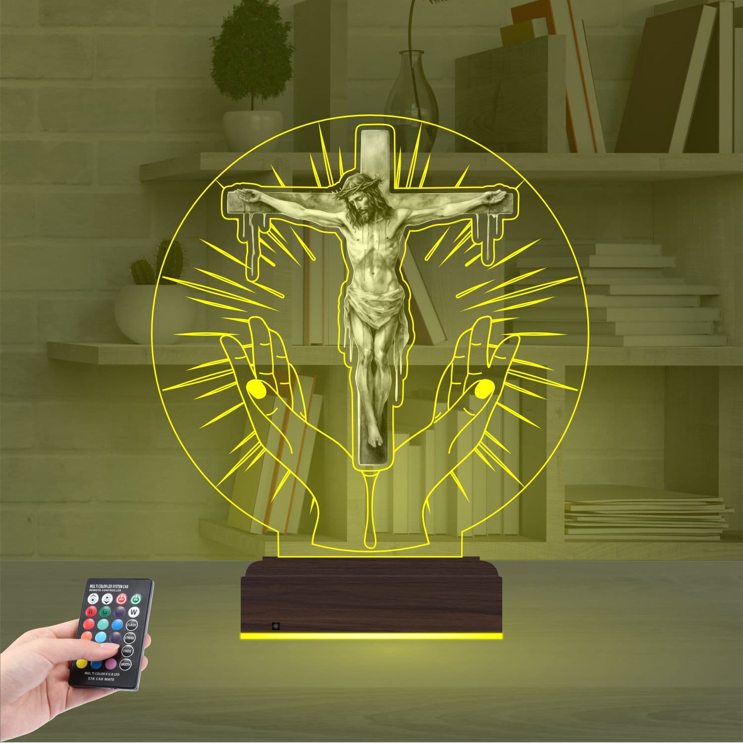 Иисус Христос — 3D LED Ночник | Духовный подарок 7