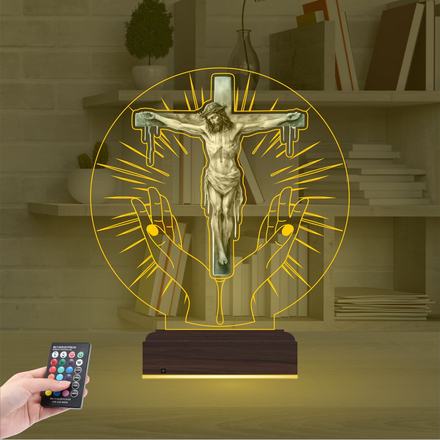 Иисус Христос — 3D LED Ночник | Духовный подарок 8