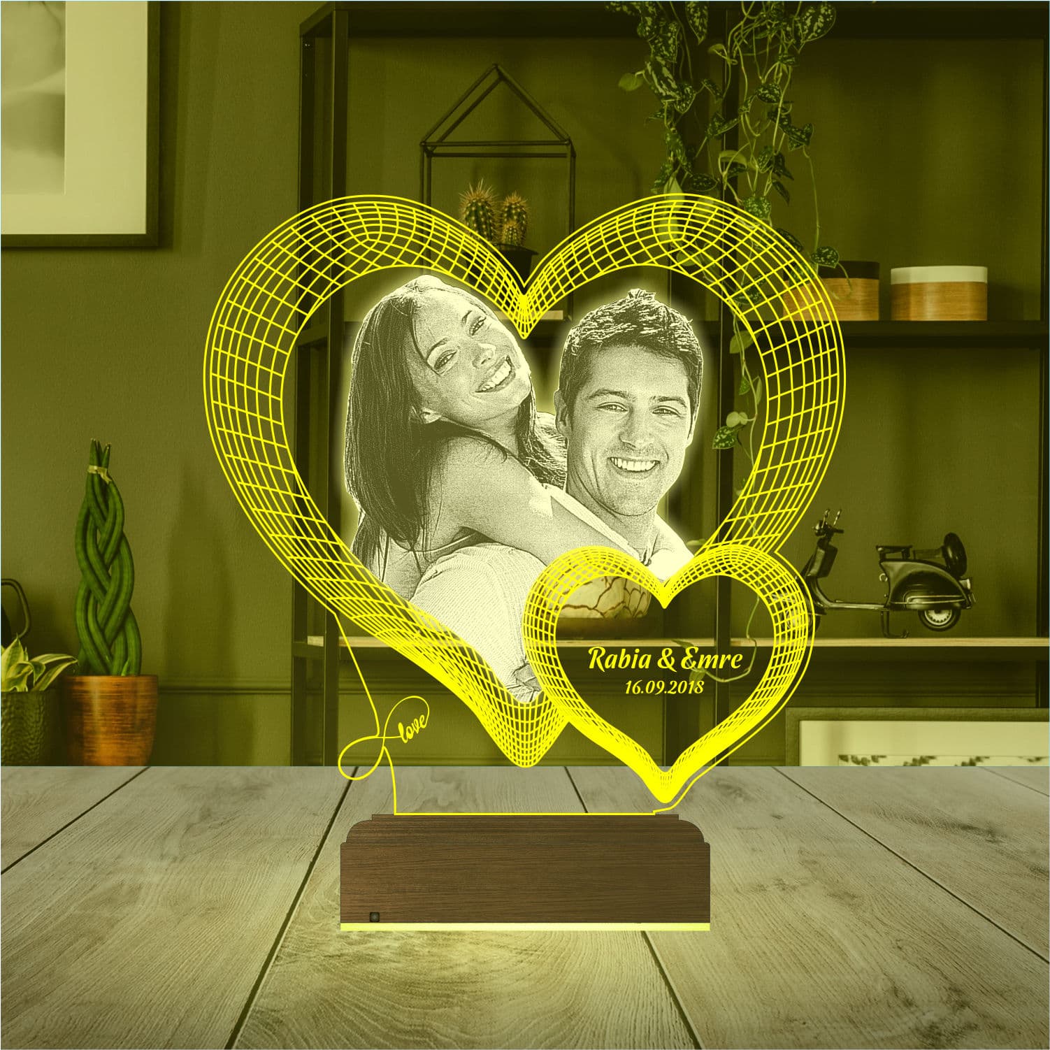 Сердце с вашим фото — 3D LED Ночник | Подарок на годовщину 6