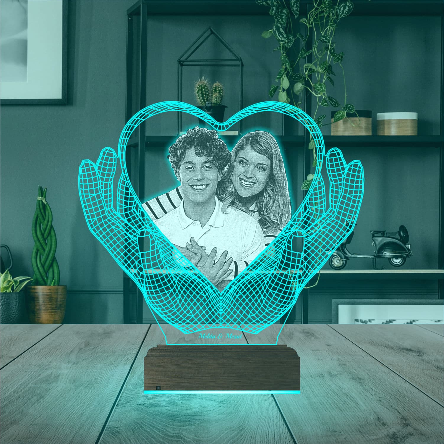 Сердце с вашим фото — 3D LED Ночник | Подарок влюбленным 3