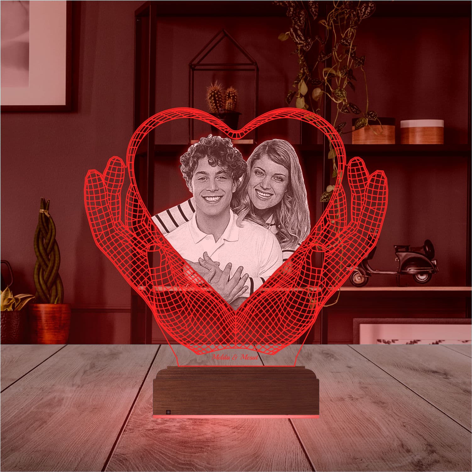 Сердце с вашим фото — 3D LED Ночник | Подарок влюбленным 4