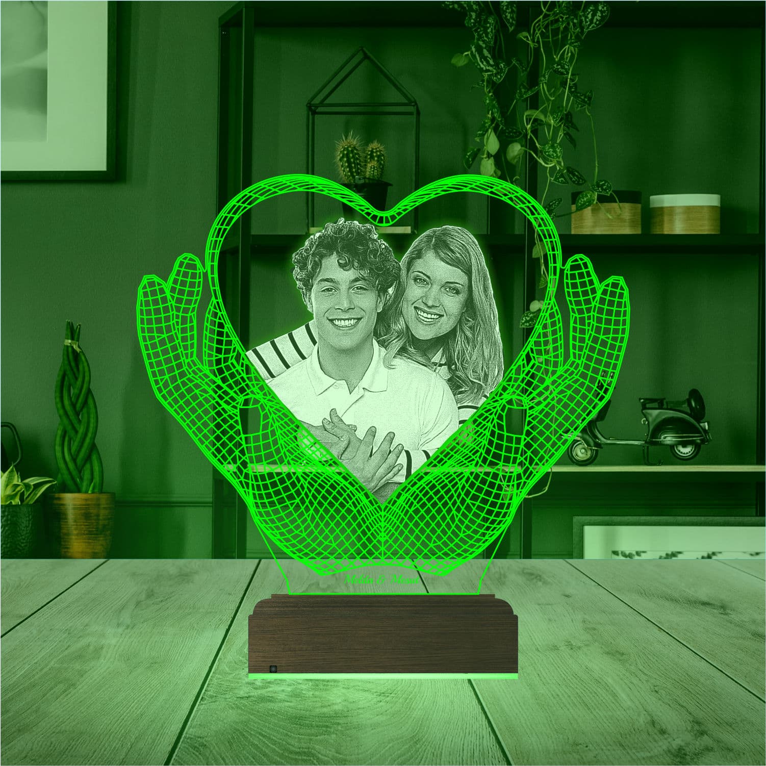 Сердце с вашим фото — 3D LED Ночник | Подарок влюбленным 7