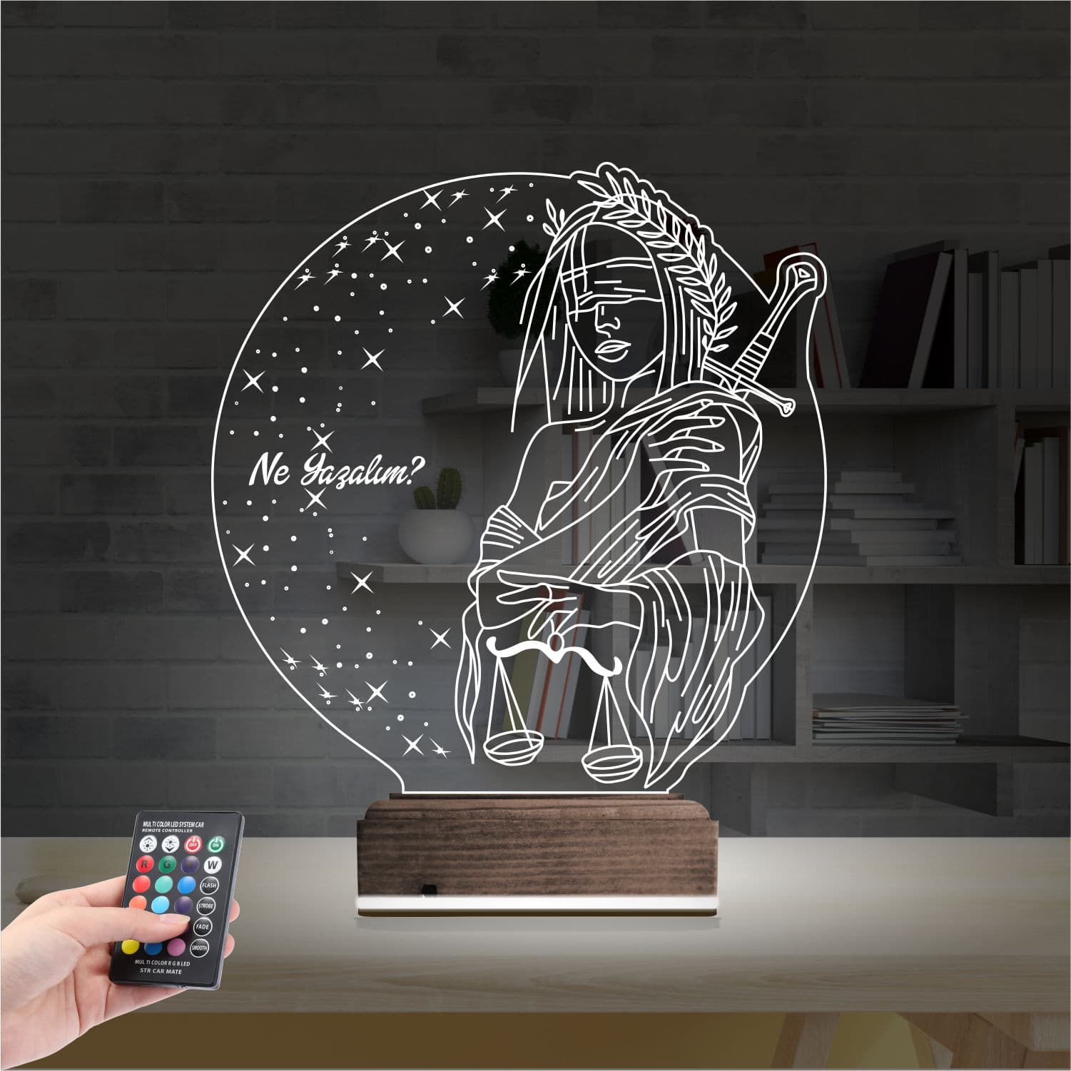 Богиня правосудия Фемида — 3D LED Ночник | Подарок юристу 2