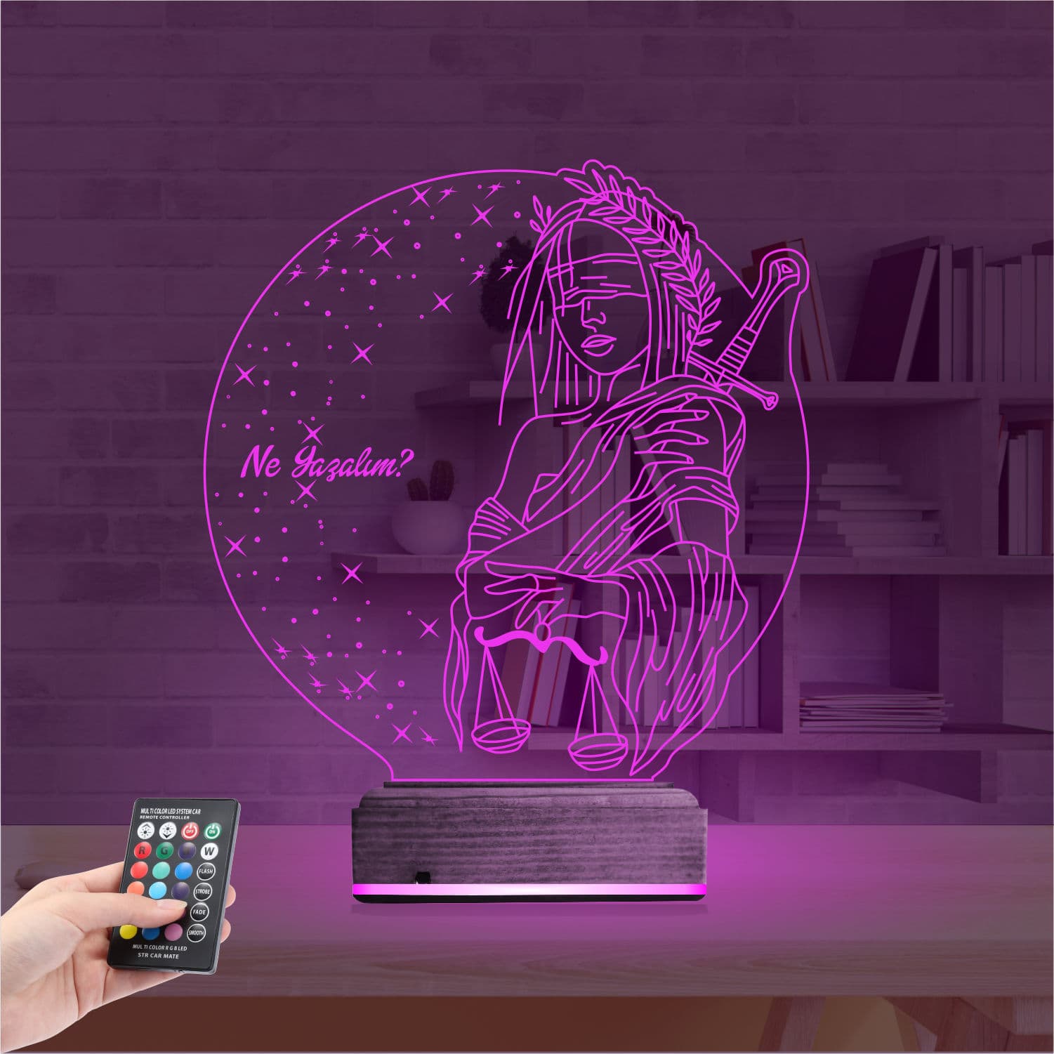 Богиня правосудия Фемида — 3D LED Ночник | Подарок юристу 4