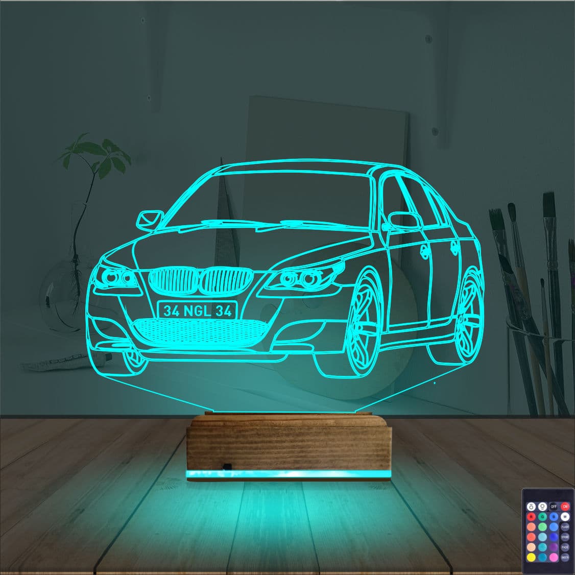 BMW E60 — 3D LED Ночник | Подарок мужчине 3