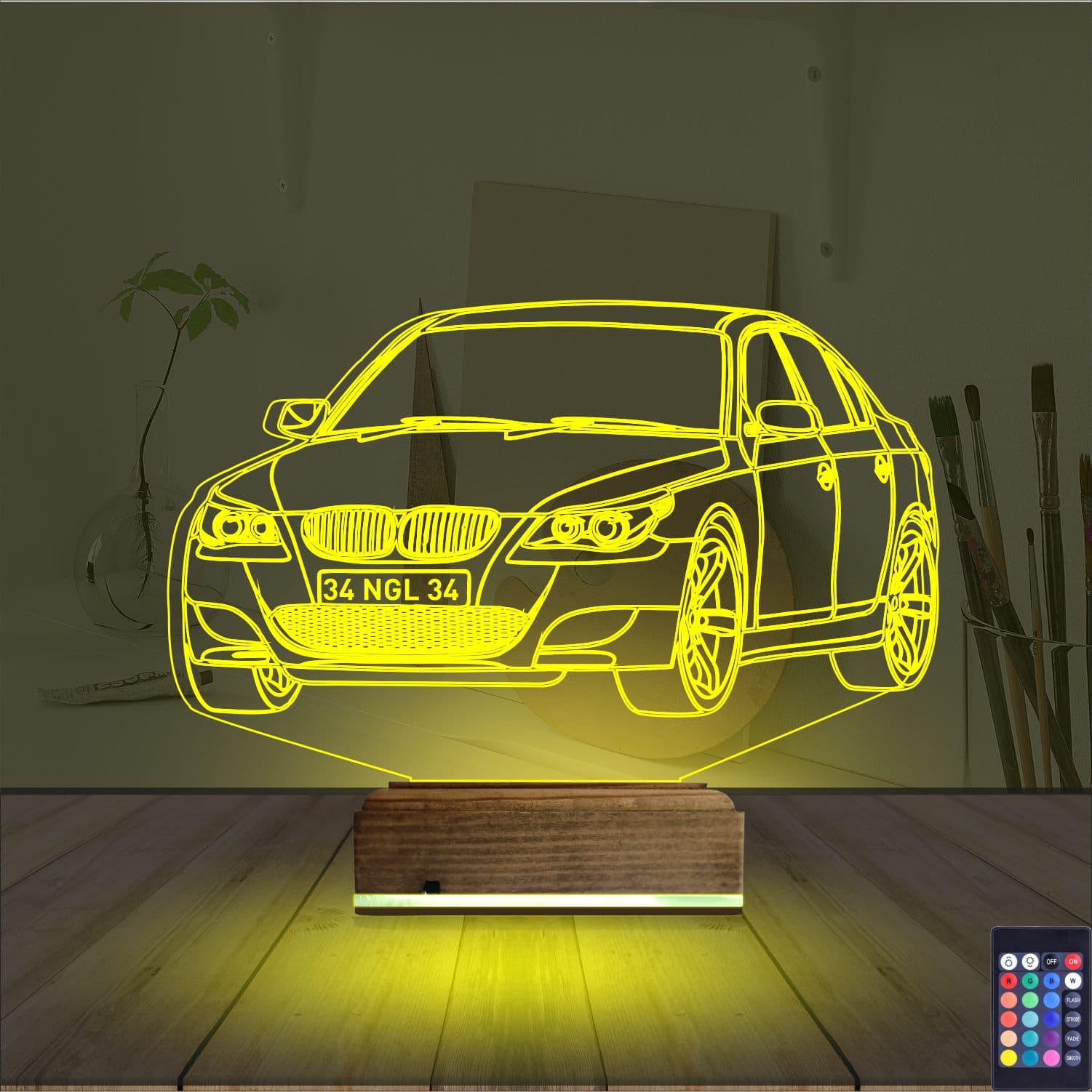 BMW E60 — 3D LED Ночник | Подарок мужчине 5