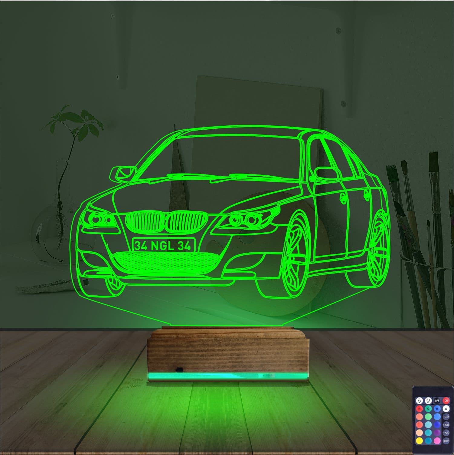 BMW E60 — 3D LED Ночник | Подарок мужчине 6