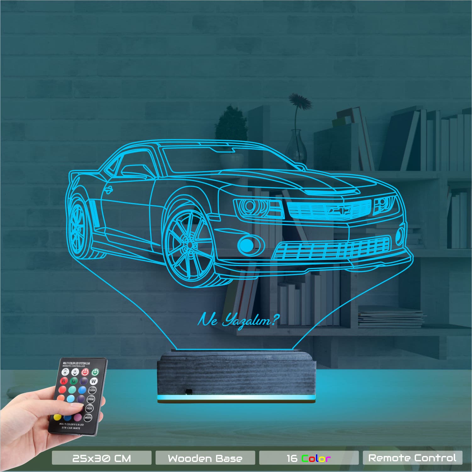 Chevrolet Camaro — 3D LED Ночник | Подарок мужчине 9