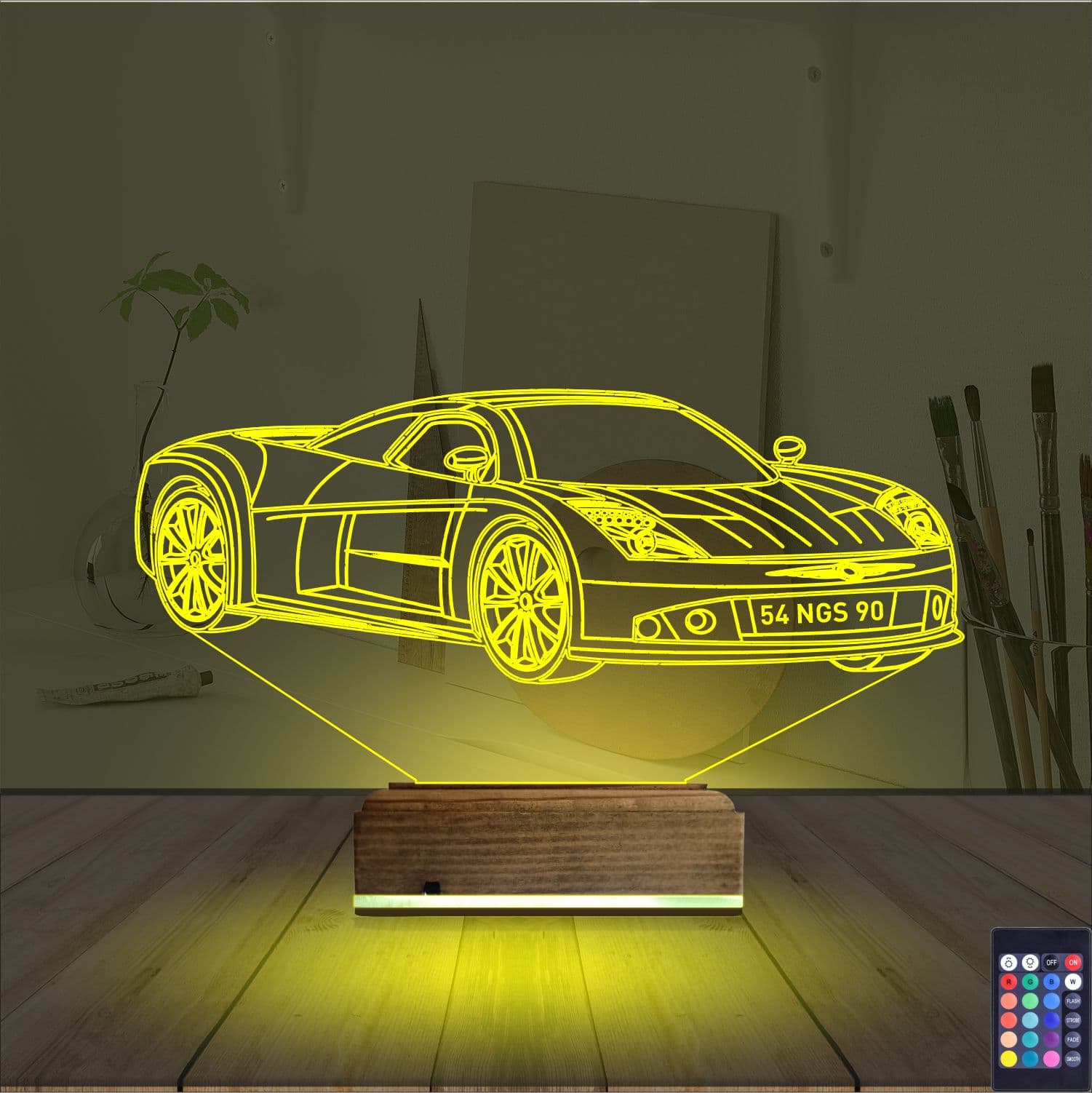 Спортивный автомобиль — 3D LED Ночник | Подарок мужчине 5