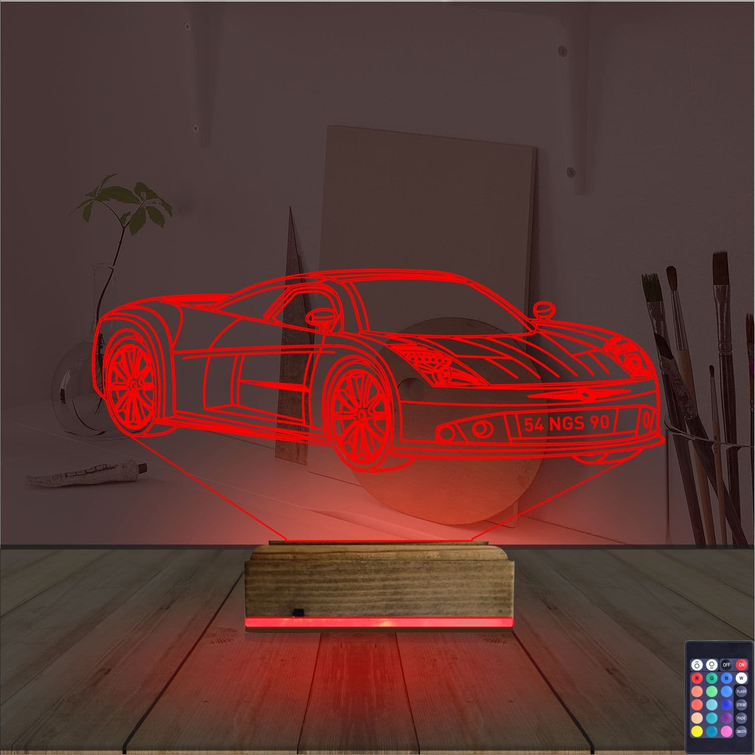 Спортивный автомобиль — 3D LED Ночник | Подарок мужчине 7