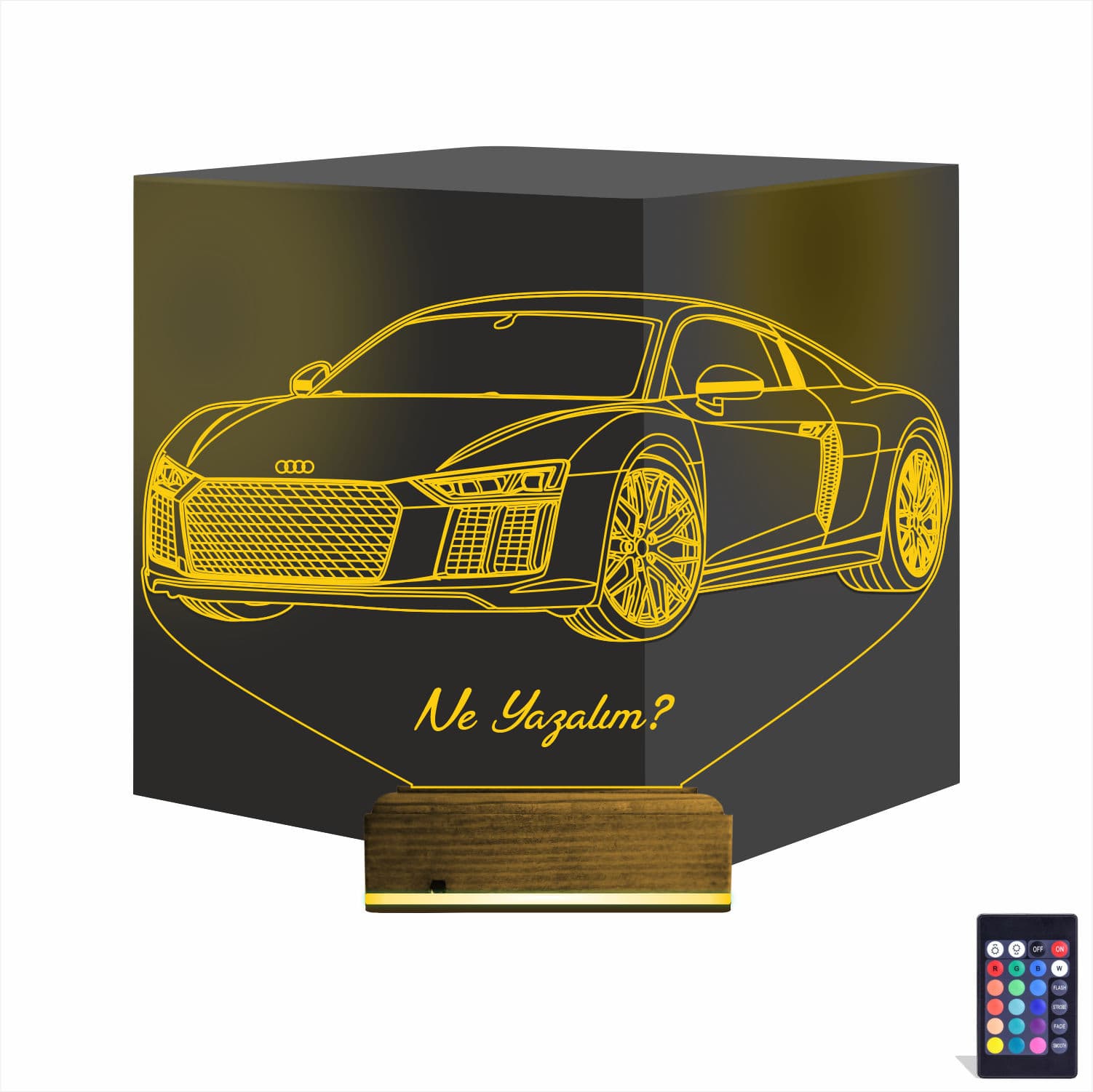Audi R8 — 3D LED Ночник | Подарок мужчине 1