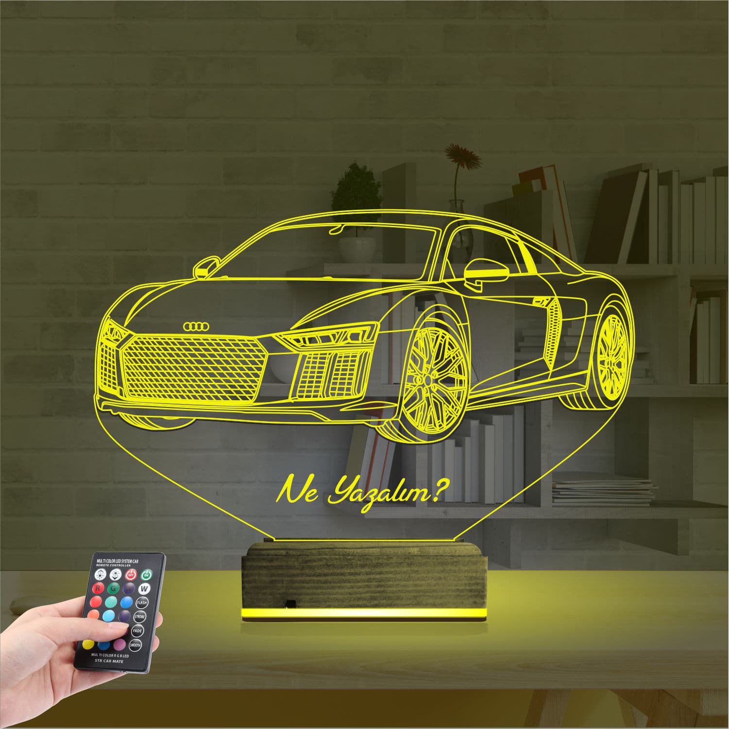 Audi R8 — 3D LED Ночник | Подарок мужчине 5