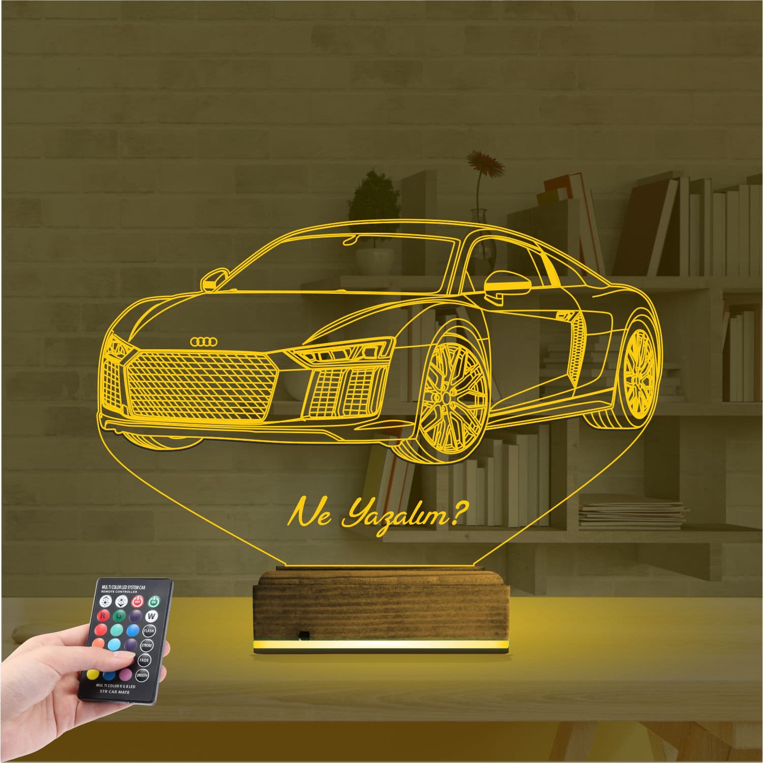 Audi R8 — 3D LED Ночник | Подарок мужчине 8