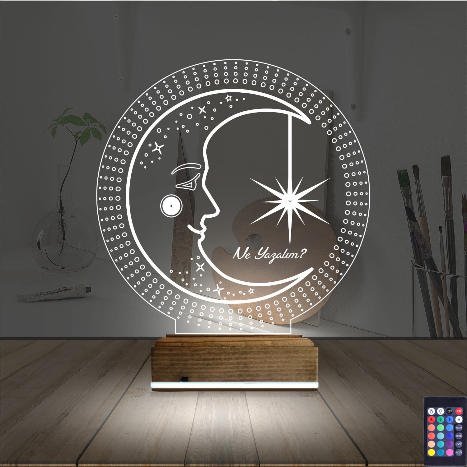 Луна и Звезда — 3D LED Ночник | Оригинальный подарок 2