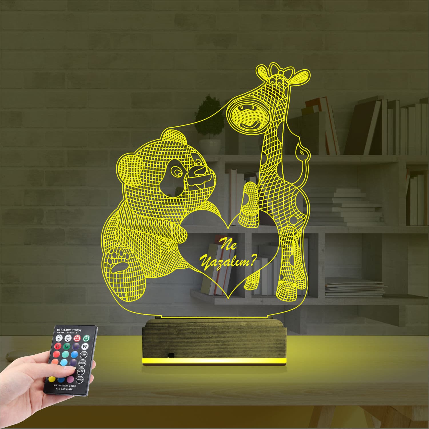 Панда и Жираф — 3D LED Ночник | Подарок любимым 5