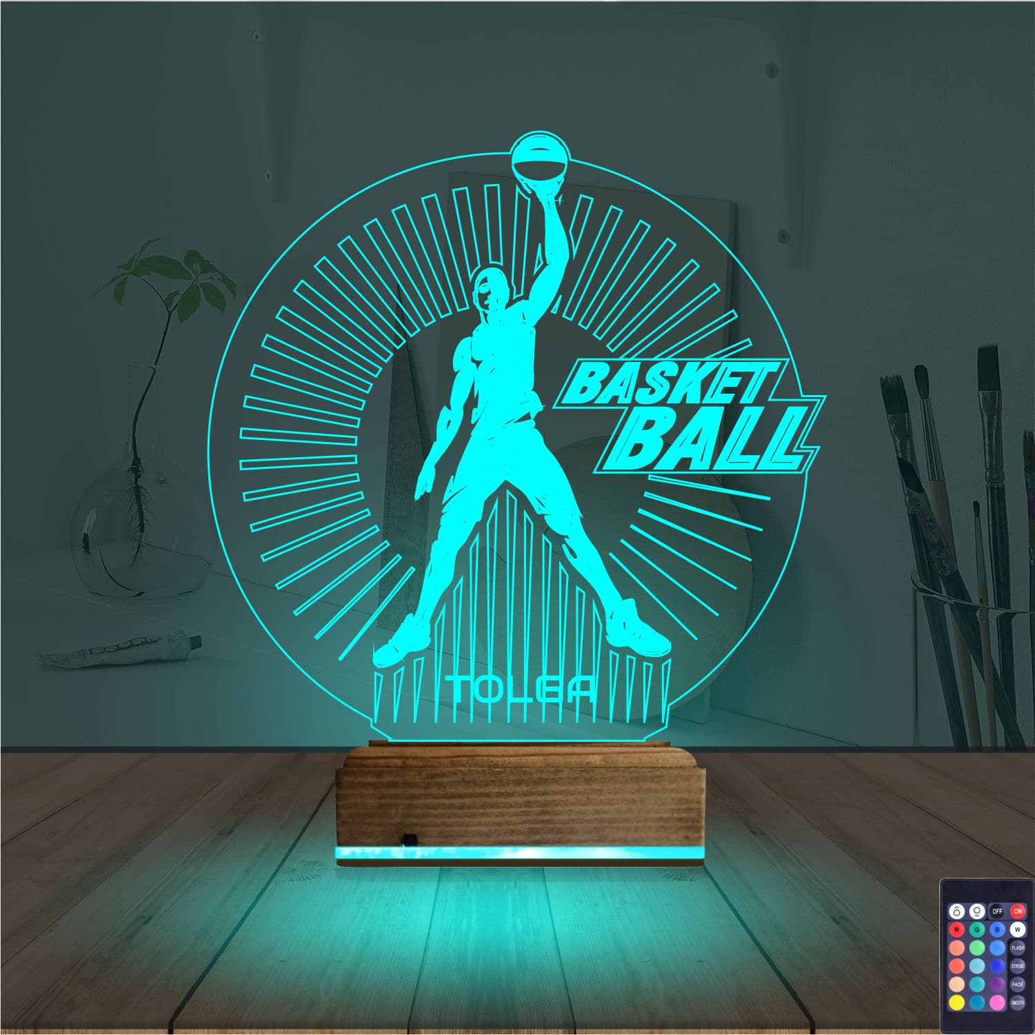 Баскетболист — 3D LED Ночник | Подарок спортсмену 3