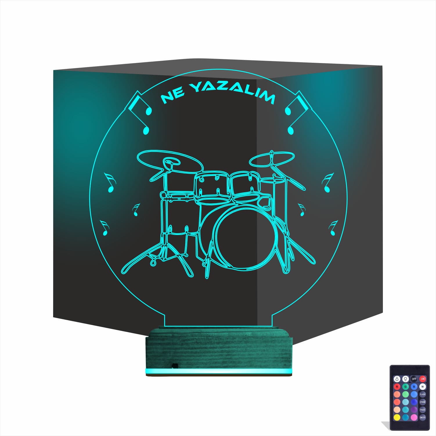 Барабанная установка — 3D LED Ночник | Подарок музыканту 1