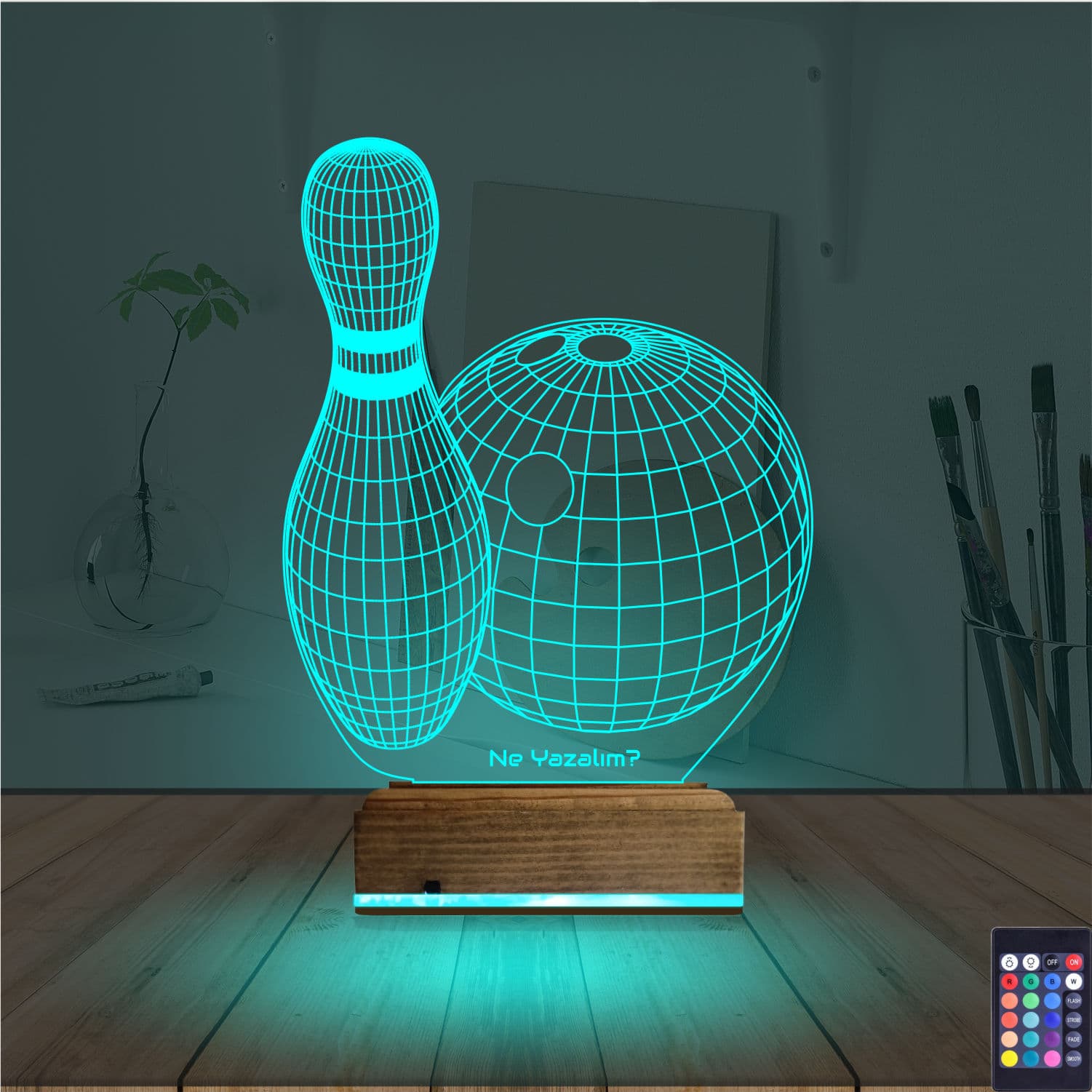 Боулинг — 3D LED Ночник | Подарок спортсмену 3