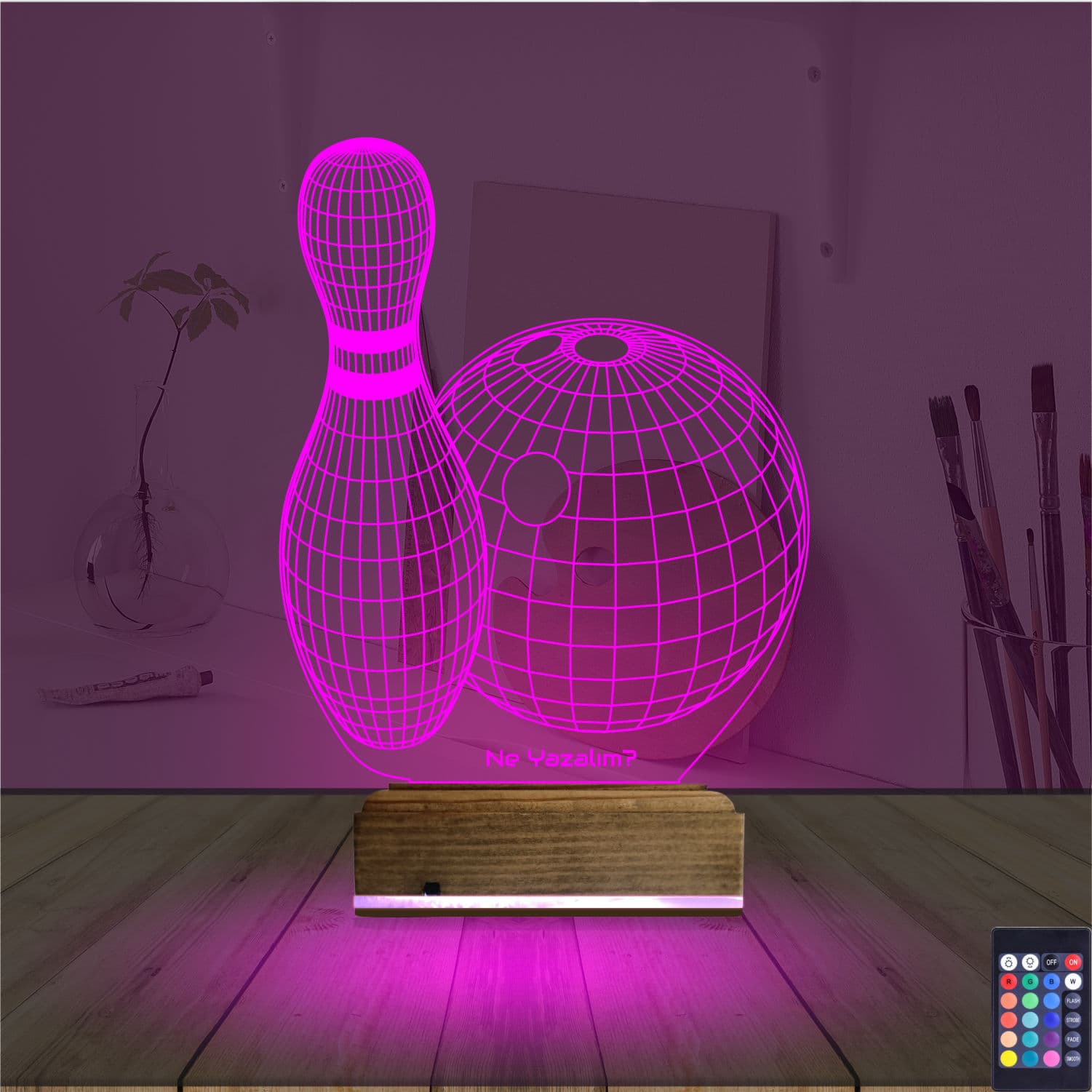 Боулинг — 3D LED Ночник | Подарок спортсмену 4