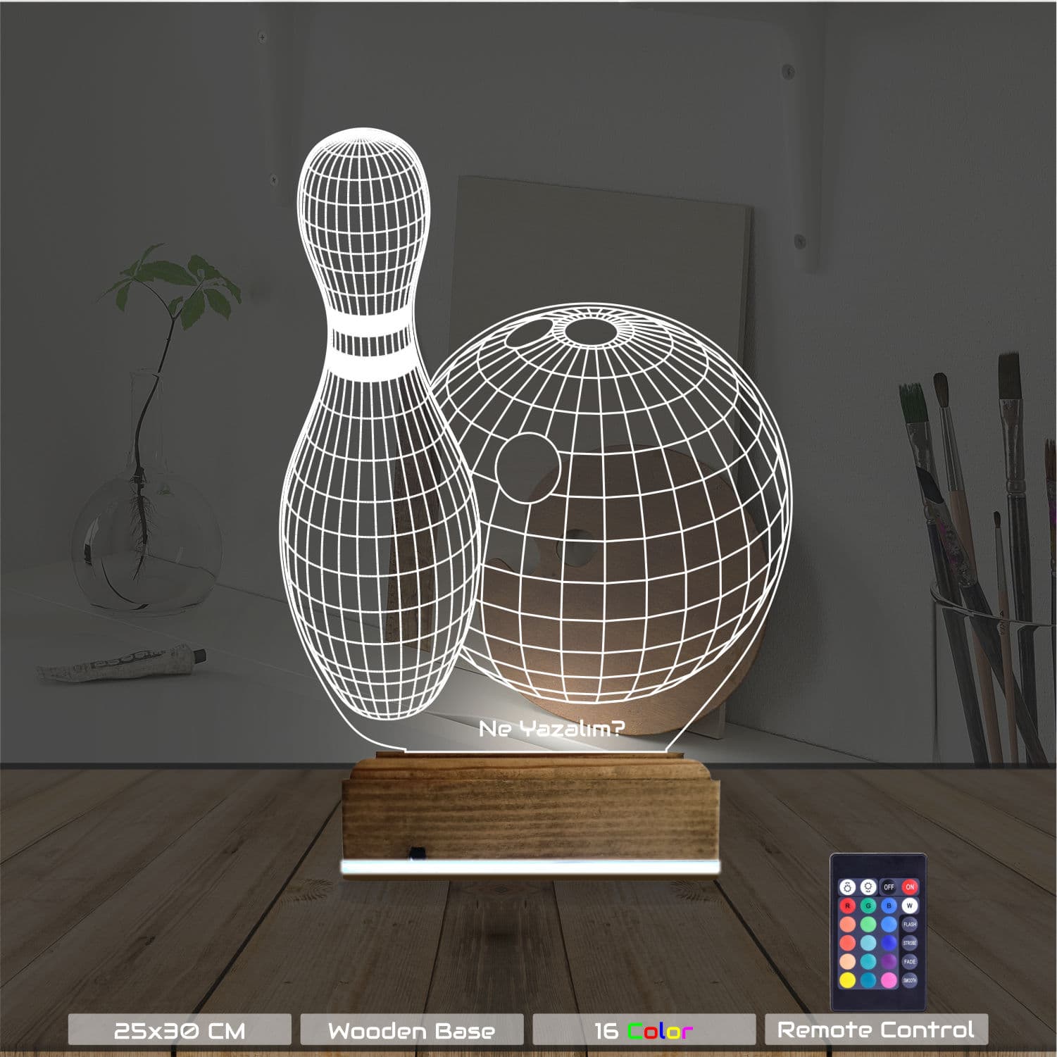 Боулинг — 3D LED Ночник | Подарок спортсмену 8