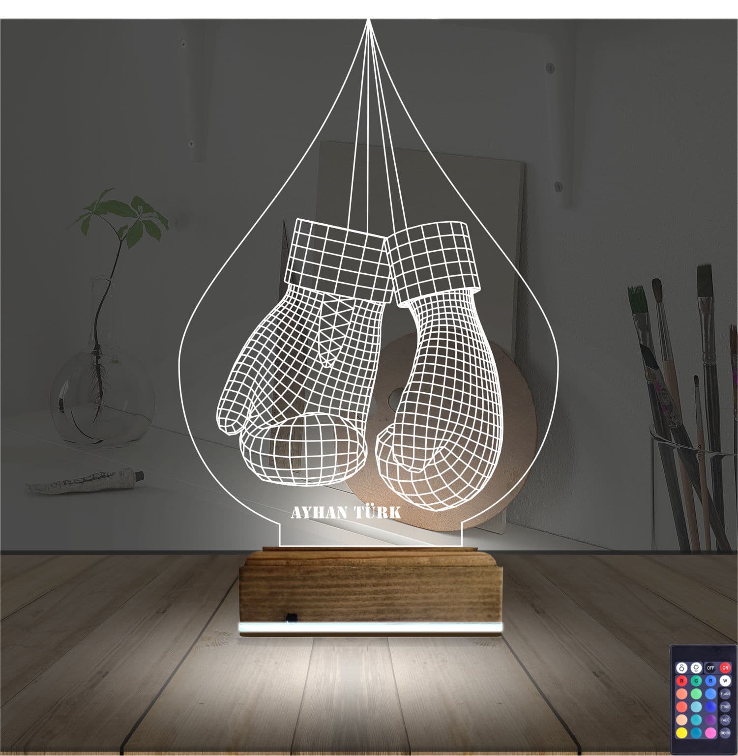 Боксерские перчатки — 3D LED Ночник | Подарок боксеру 2