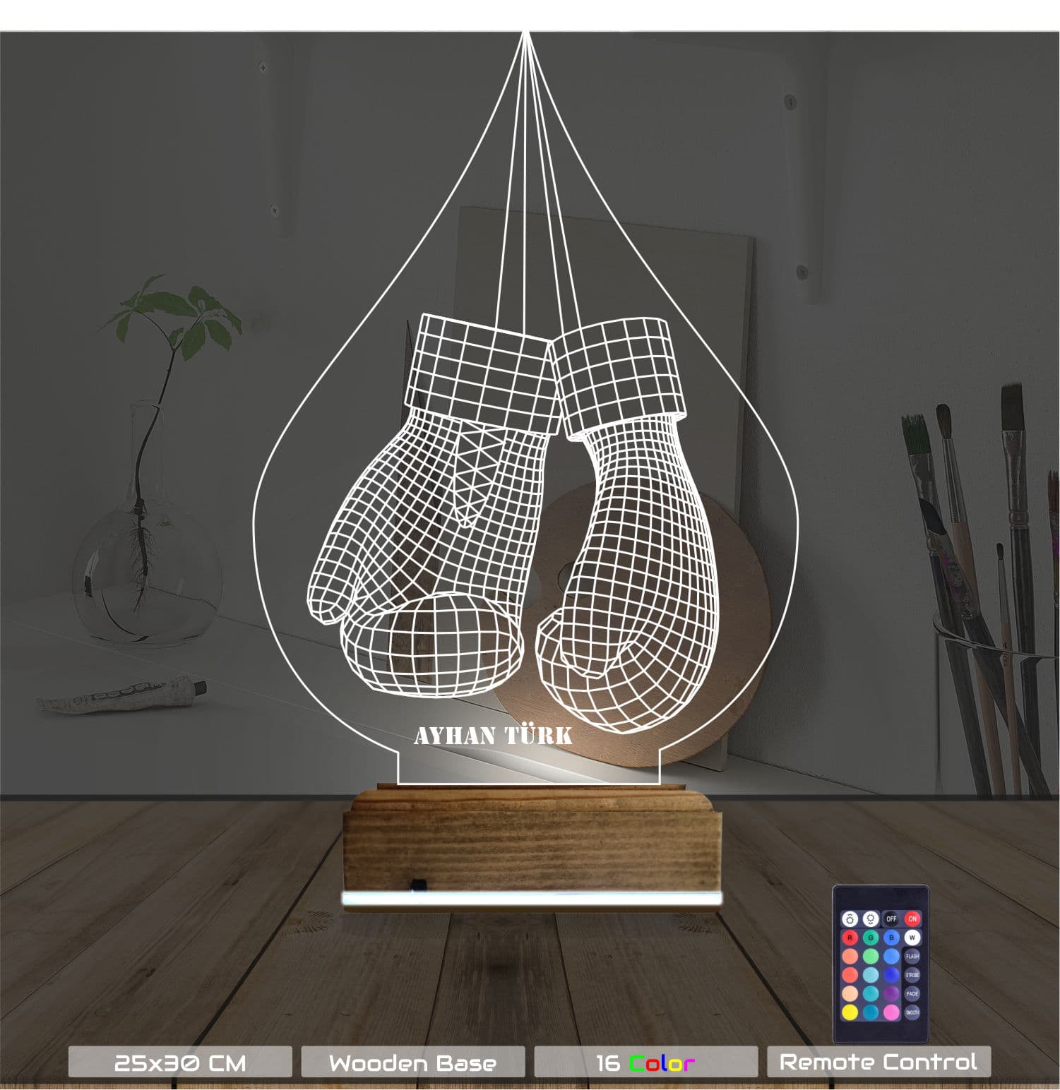 Боксерские перчатки — 3D LED Ночник | Подарок боксеру 8