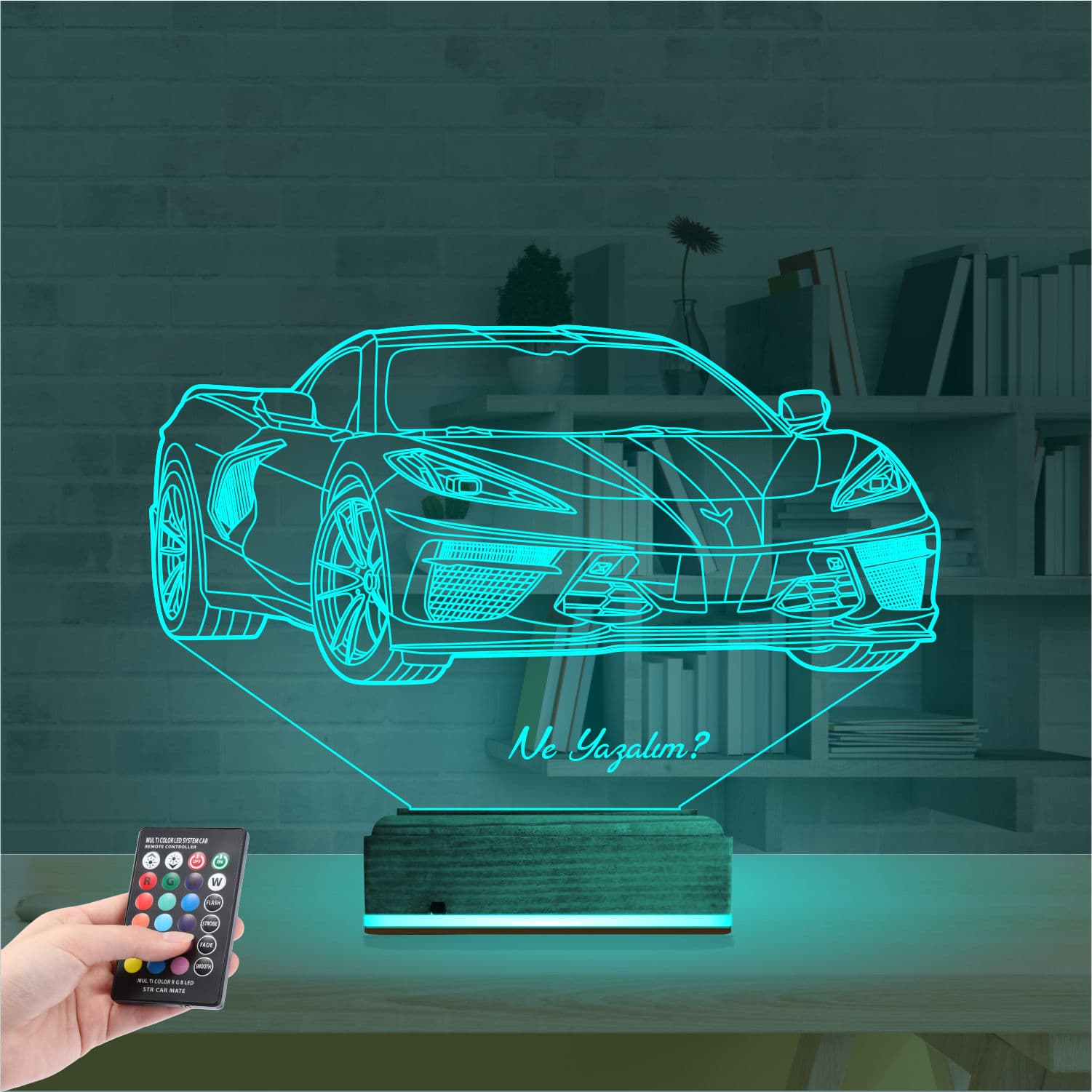 Спорткар Corvette C8 — 3D LED Ночник | Подарок мужчине 3