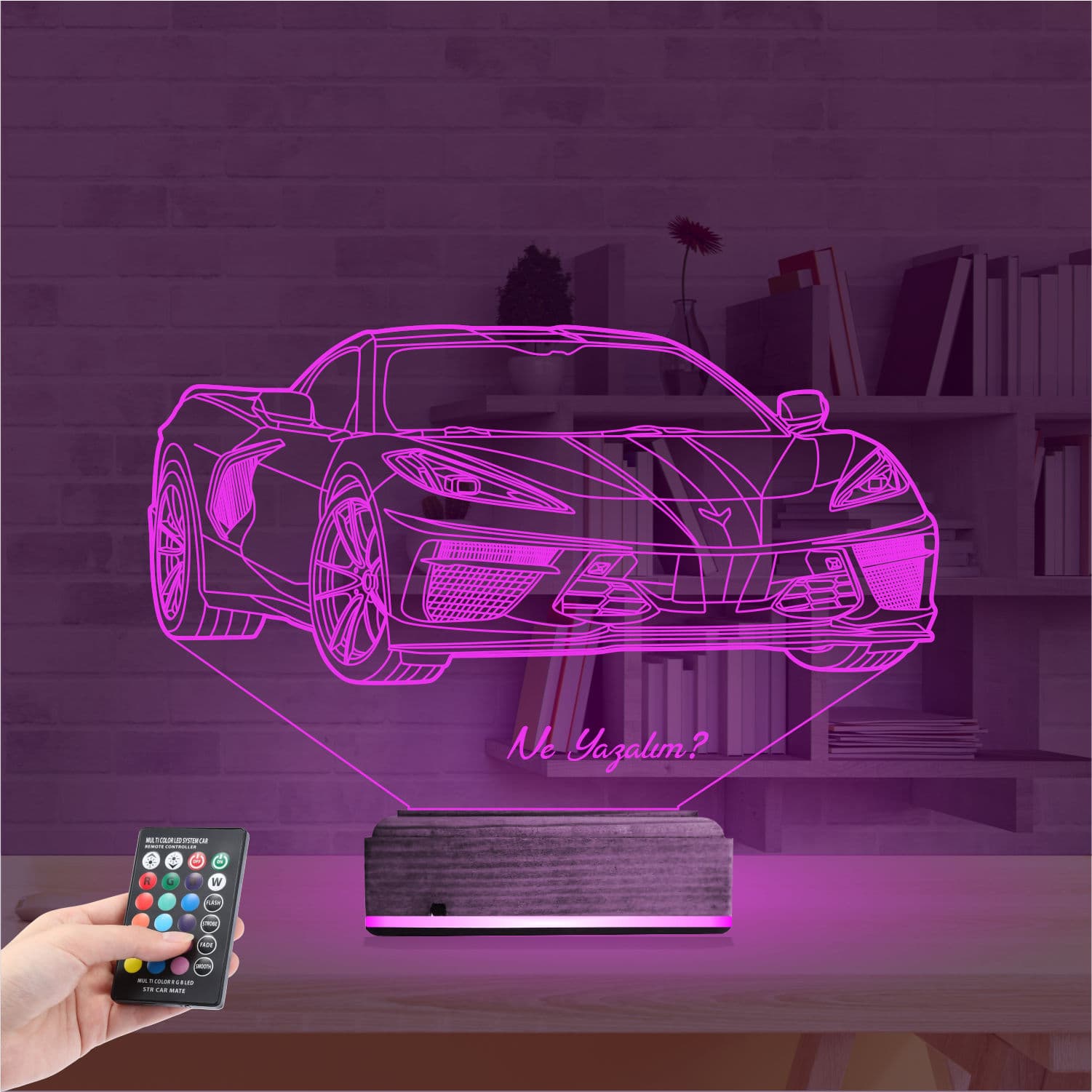 Спорткар Corvette C8 — 3D LED Ночник | Подарок мужчине 4