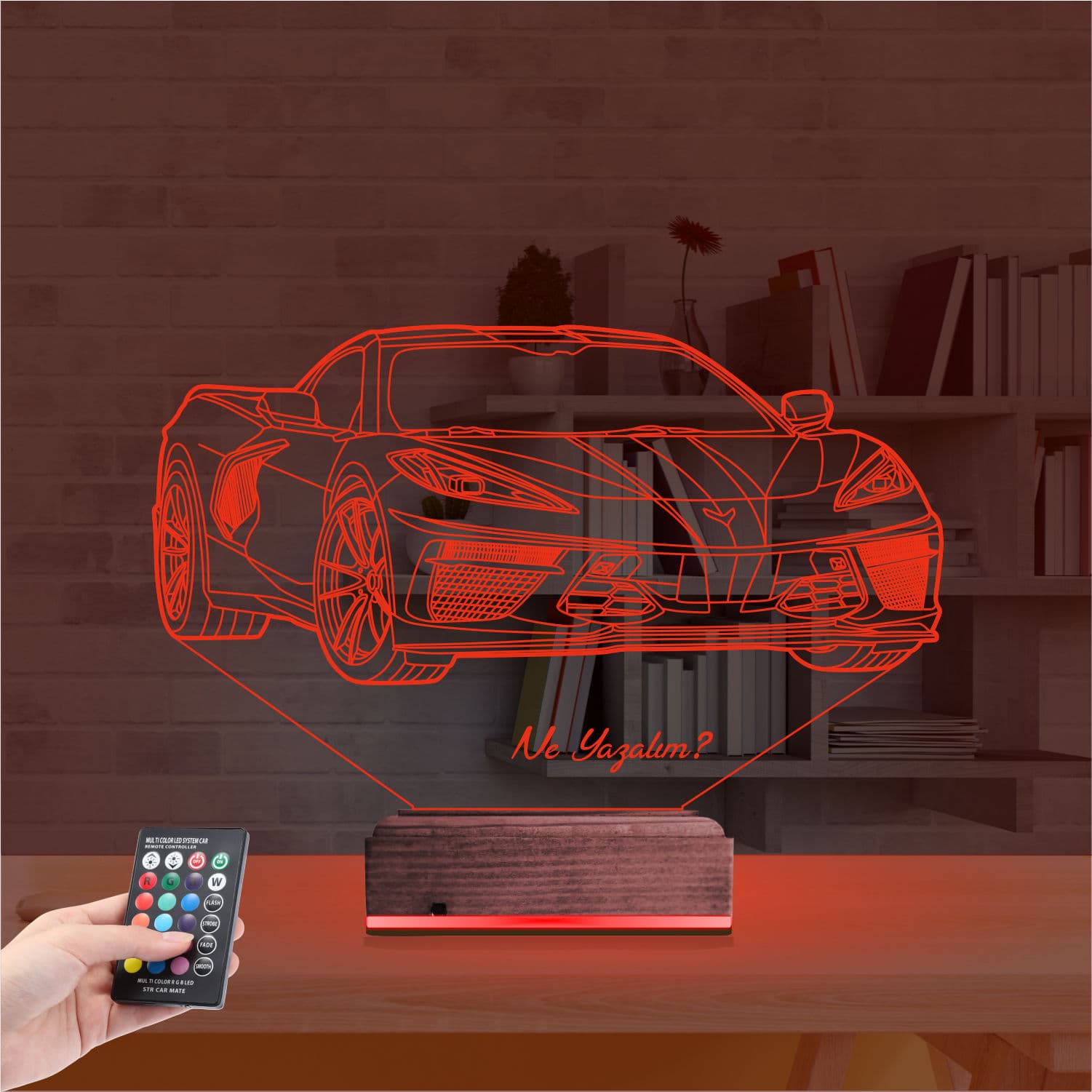 Спорткар Corvette C8 — 3D LED Ночник | Подарок мужчине 7