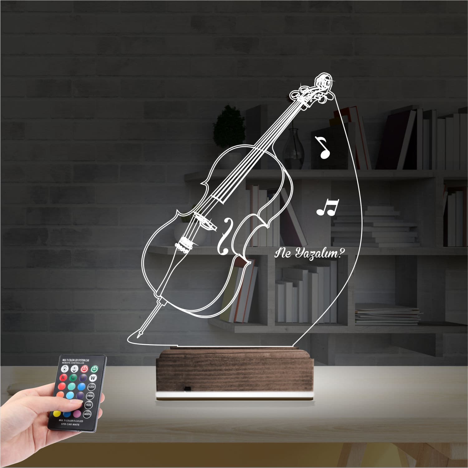 Виолончель — 3D LED Ночник | Подарок музыканту 2