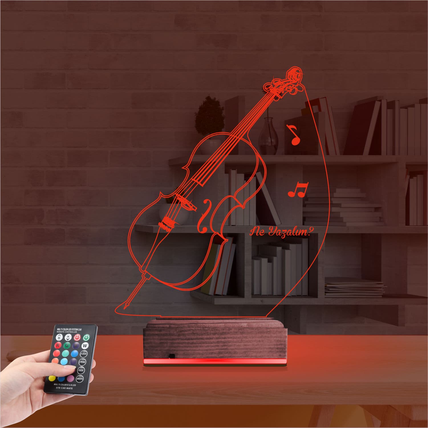 Виолончель — 3D LED Ночник | Подарок музыканту 7