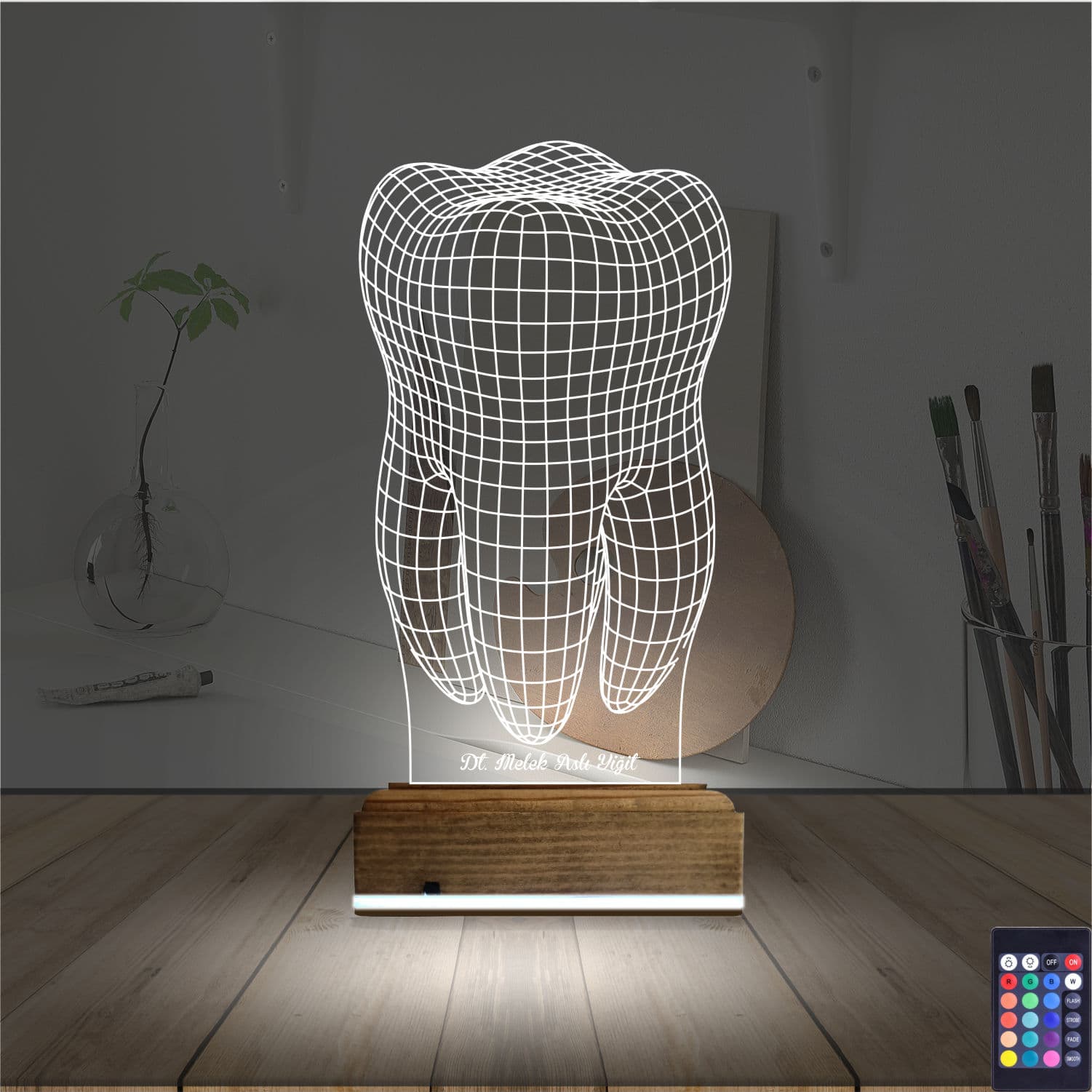 Зуб — 3D LED Ночник | Подарок стоматологу 2