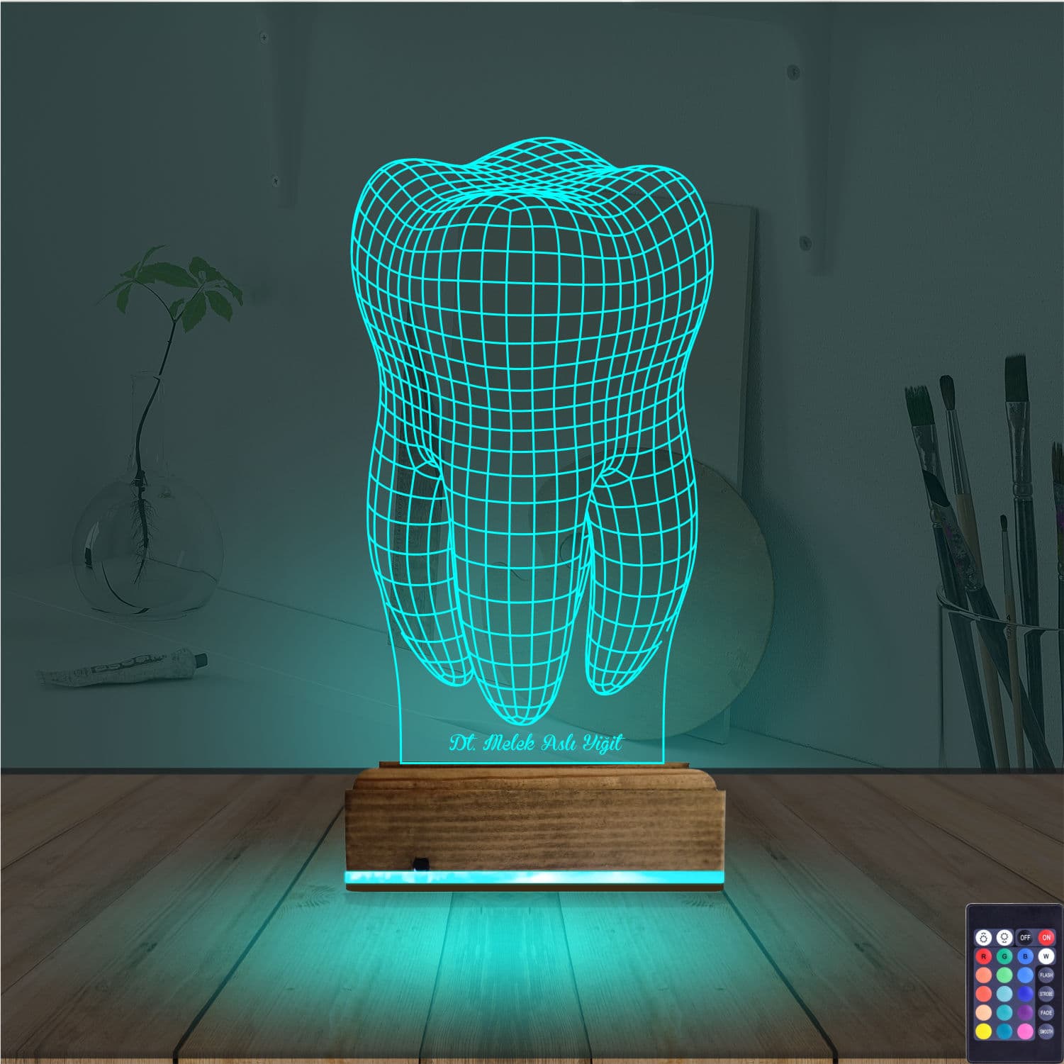 Зуб — 3D LED Ночник | Подарок стоматологу 3